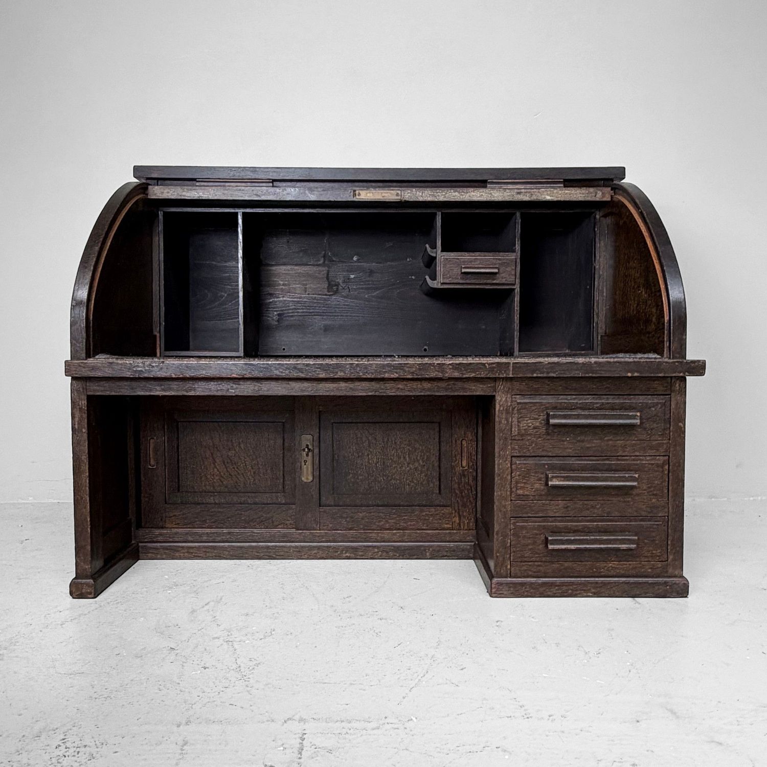 Japanese Seated Writing Desk / Shosai-zukue with Tambour Door, 1920–1930