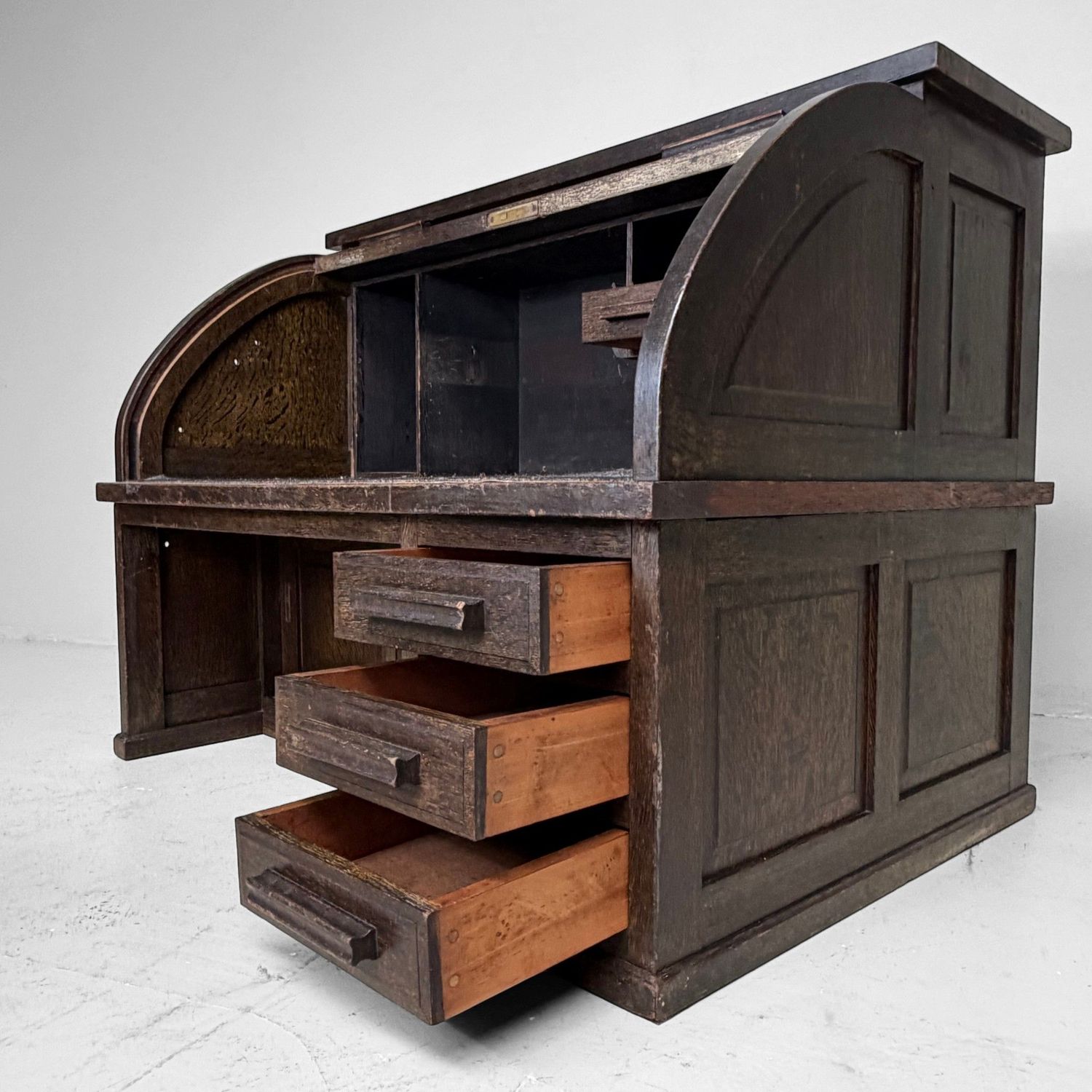 Japanese Seated Writing Desk / Shosai-zukue with Tambour Door, 1920–1930