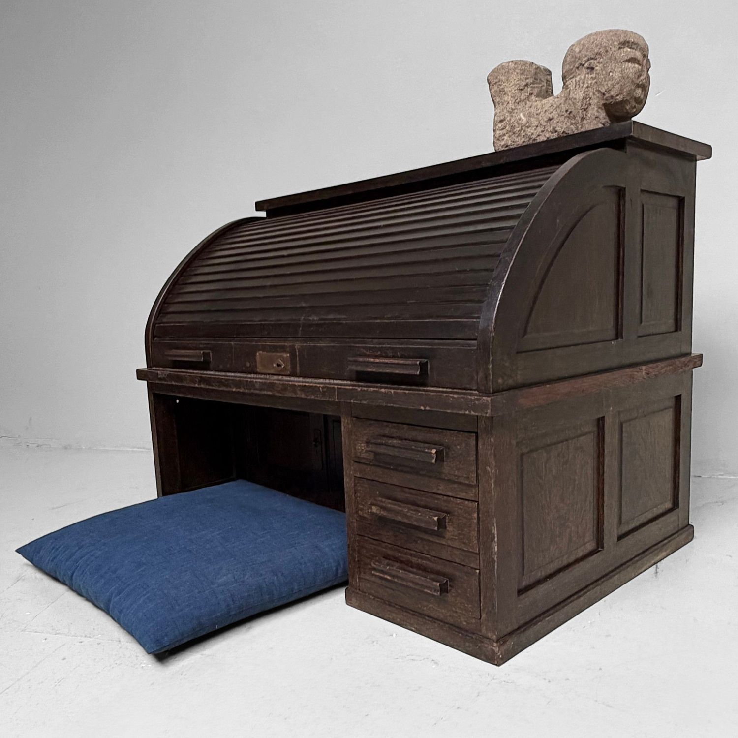Japanese Seated Writing Desk / Shosai-zukue with Tambour Door, 1920–1930