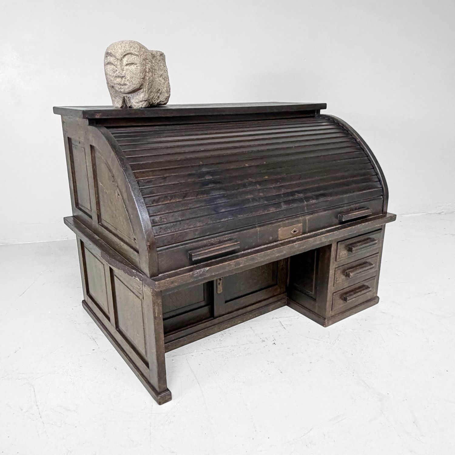 Japanese Seated Writing Desk / Shosai-zukue with Tambour Door, 1920–1930