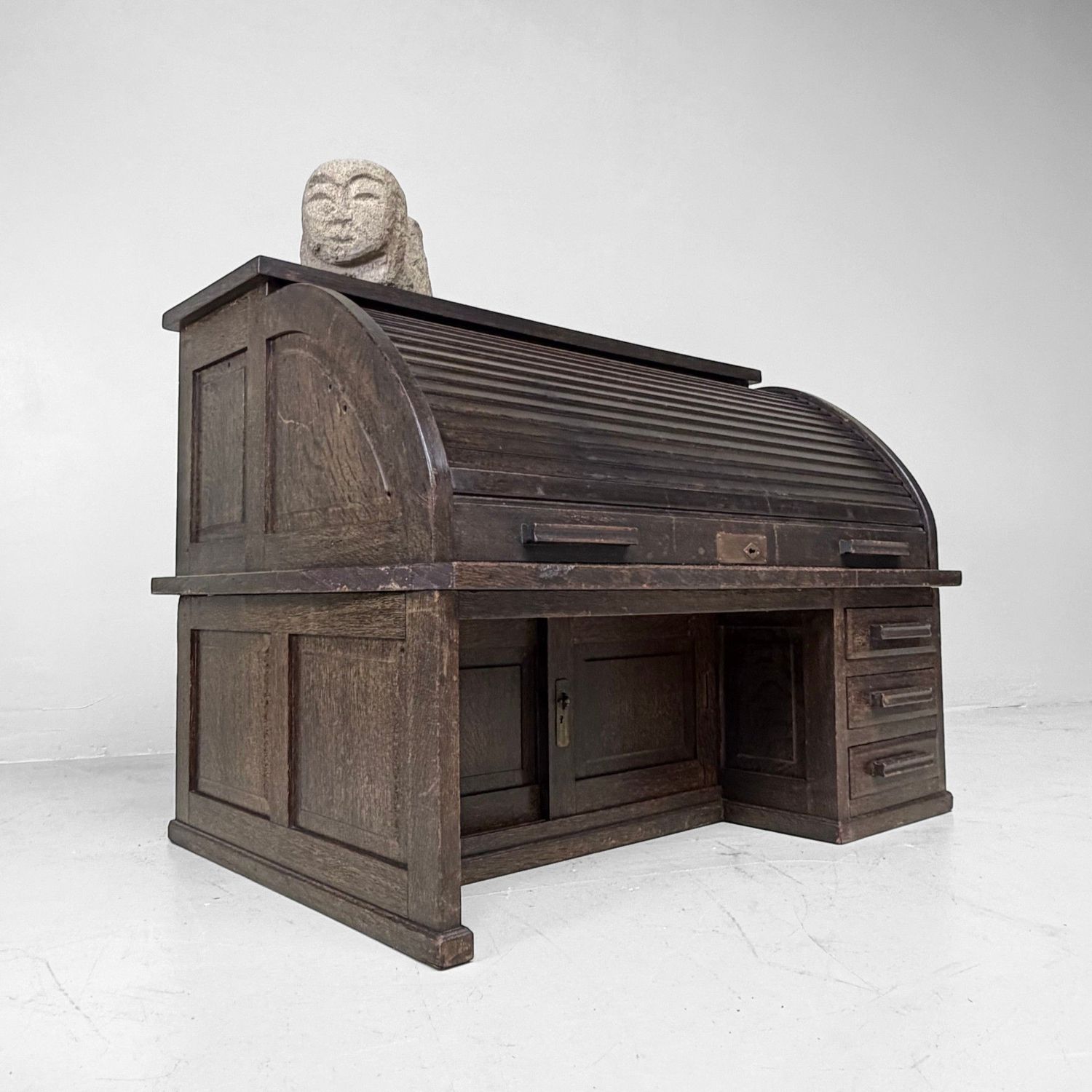 Japanese Seated Writing Desk / Shosai-zukue with Tambour Door, 1920–1930