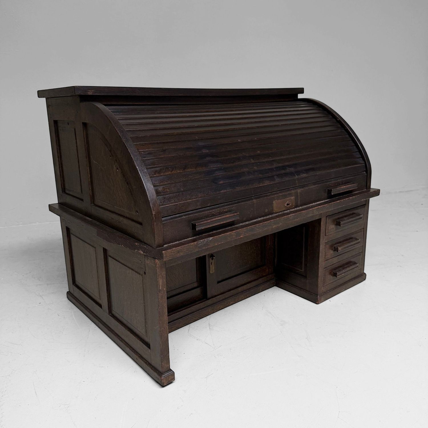 Japanese Seated Writing Desk / Shosai-zukue with Tambour Door, 1920–1930