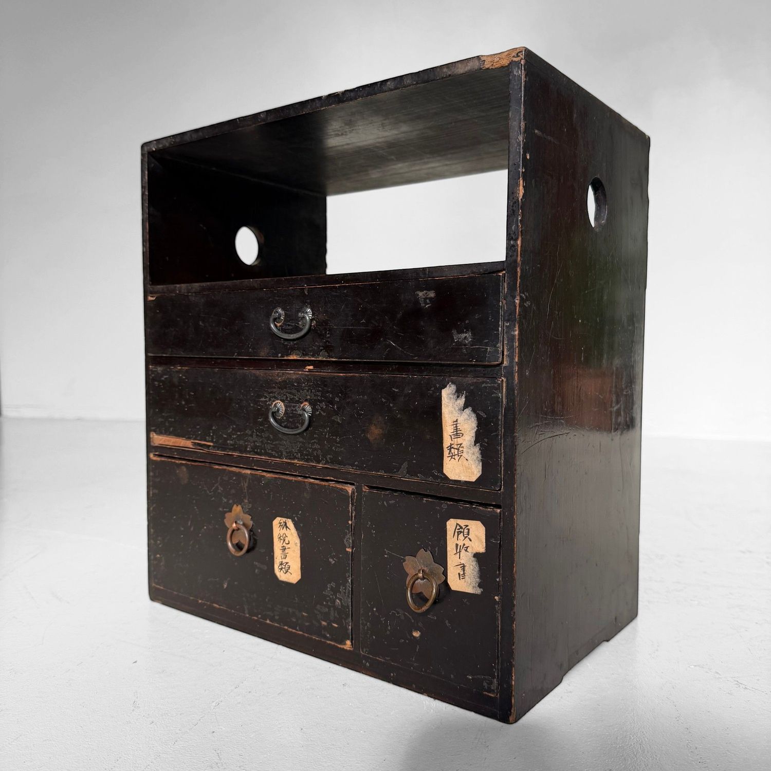 Antique Japanese Desk Cabinet for Documents, 1920–1930