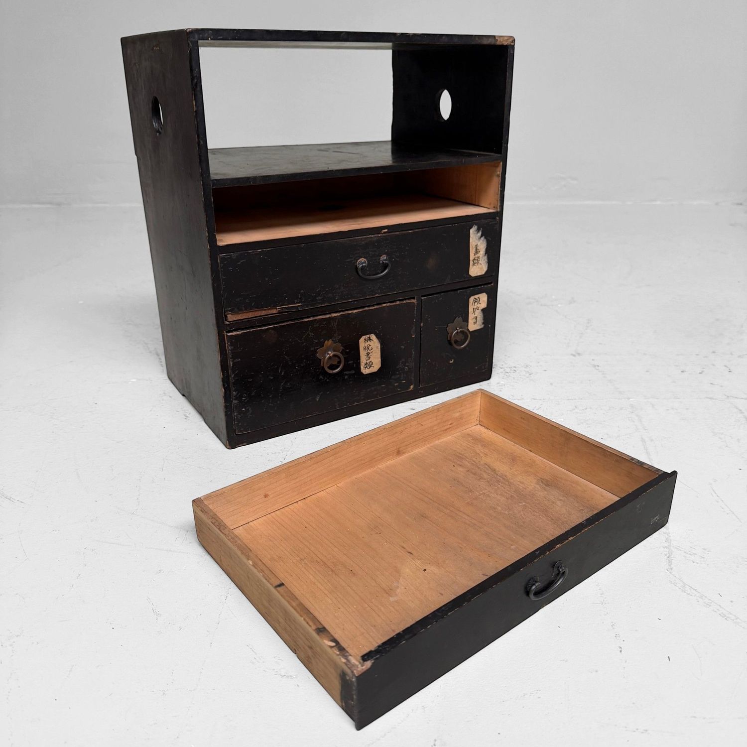 Antique Japanese Desk Cabinet for Documents, 1920–1930