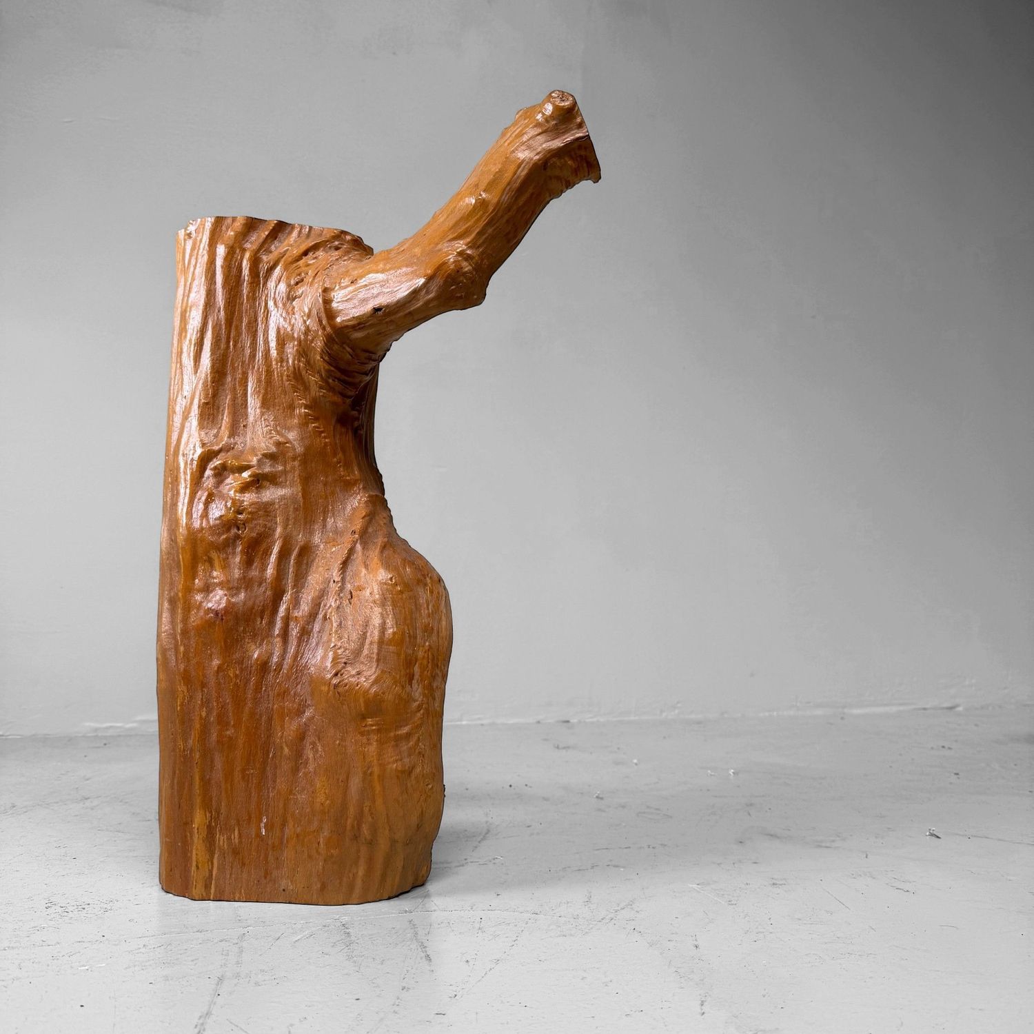 Vintage Japanese Shizenboku Ikebana Object, Wooden Decoration, 1960s