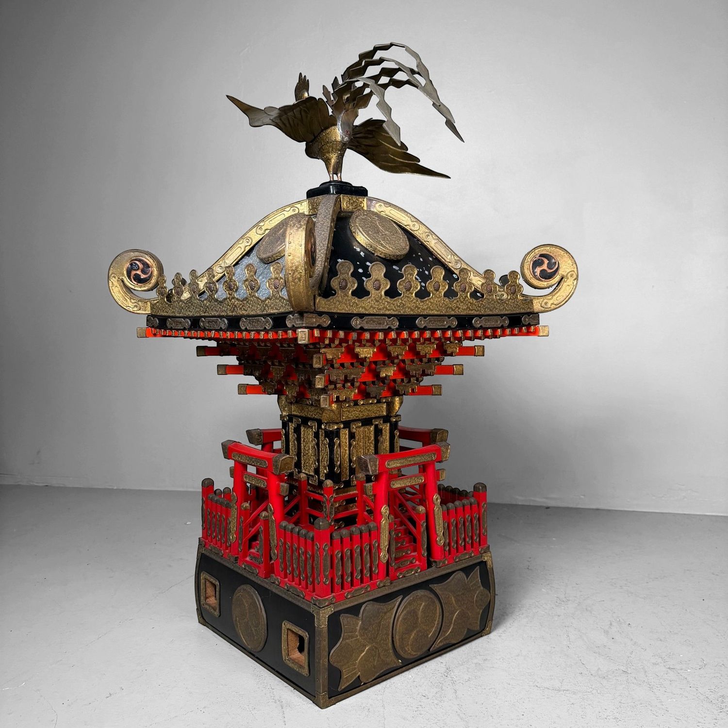 Japanse Mikoshi Tempel, Draagbaar Shinto-Heiligdom, 1920s