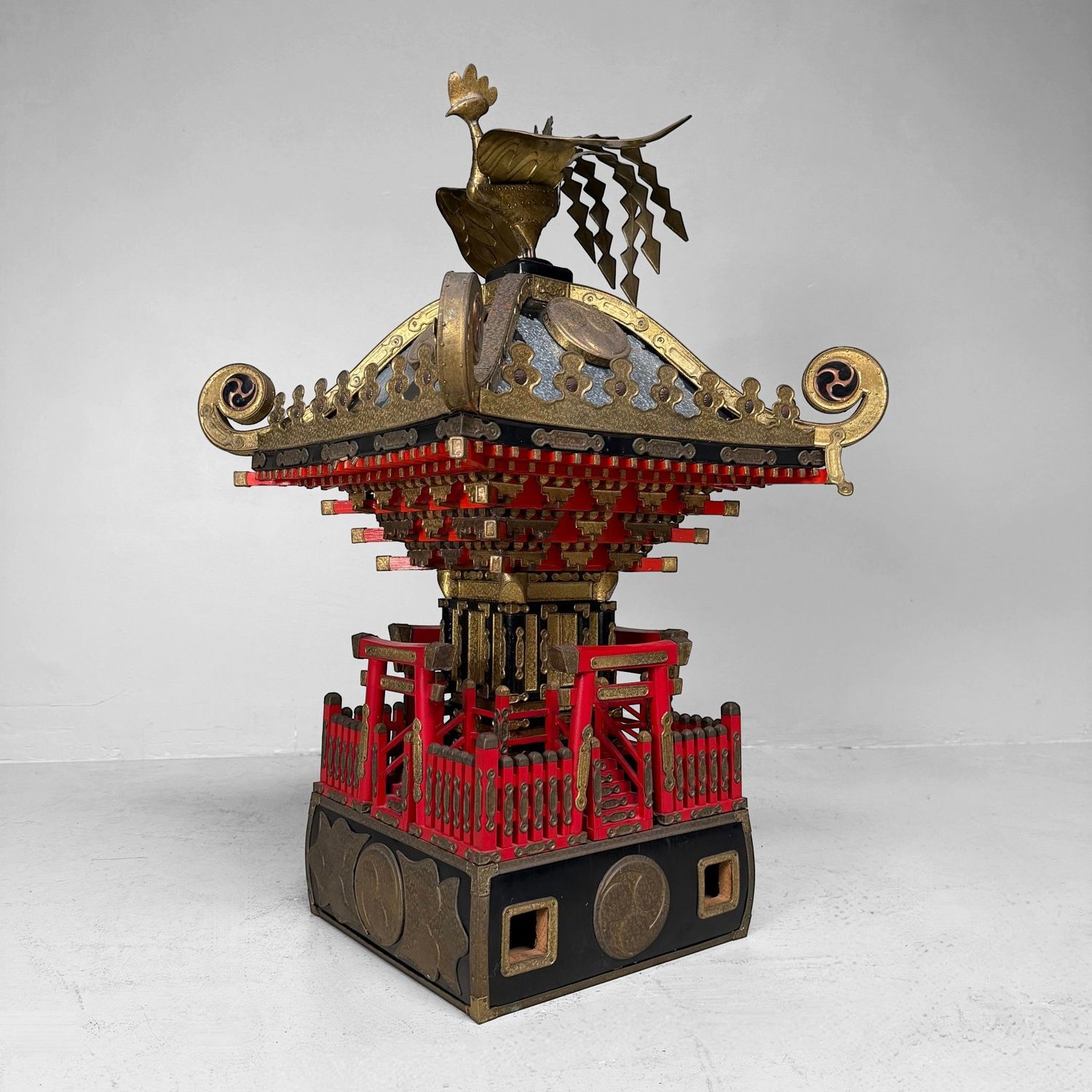 Japanse Mikoshi Tempel, Draagbaar Shinto-Heiligdom, 1920s