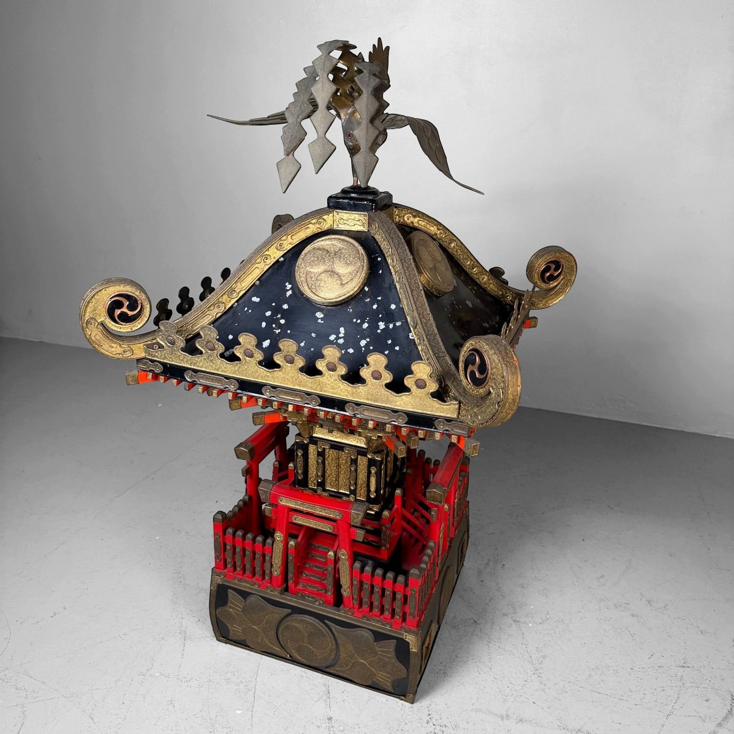 Japanse Mikoshi Tempel, Draagbaar Shinto-Heiligdom, 1920s