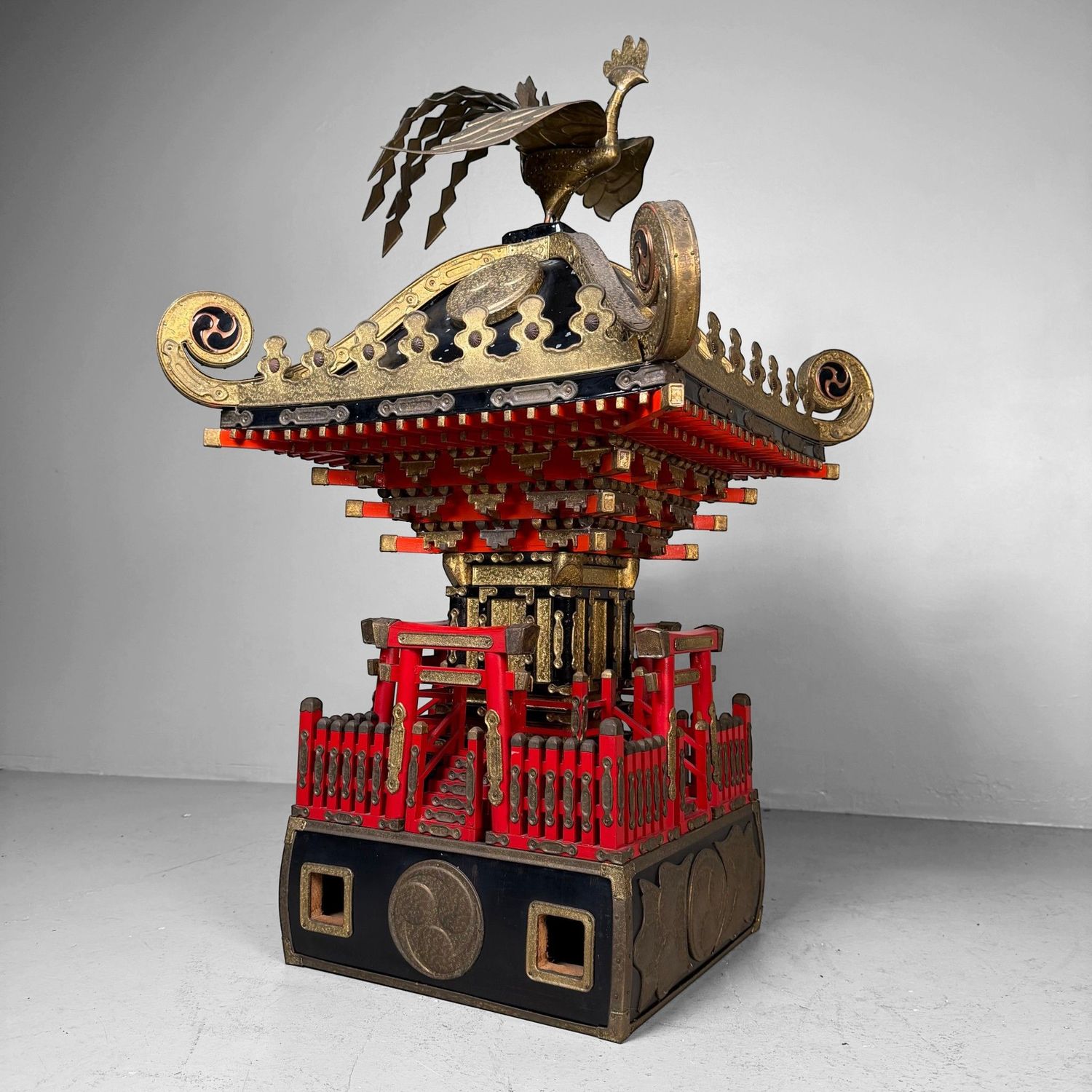 Japanse Mikoshi Tempel, Draagbaar Shinto-Heiligdom, 1920s