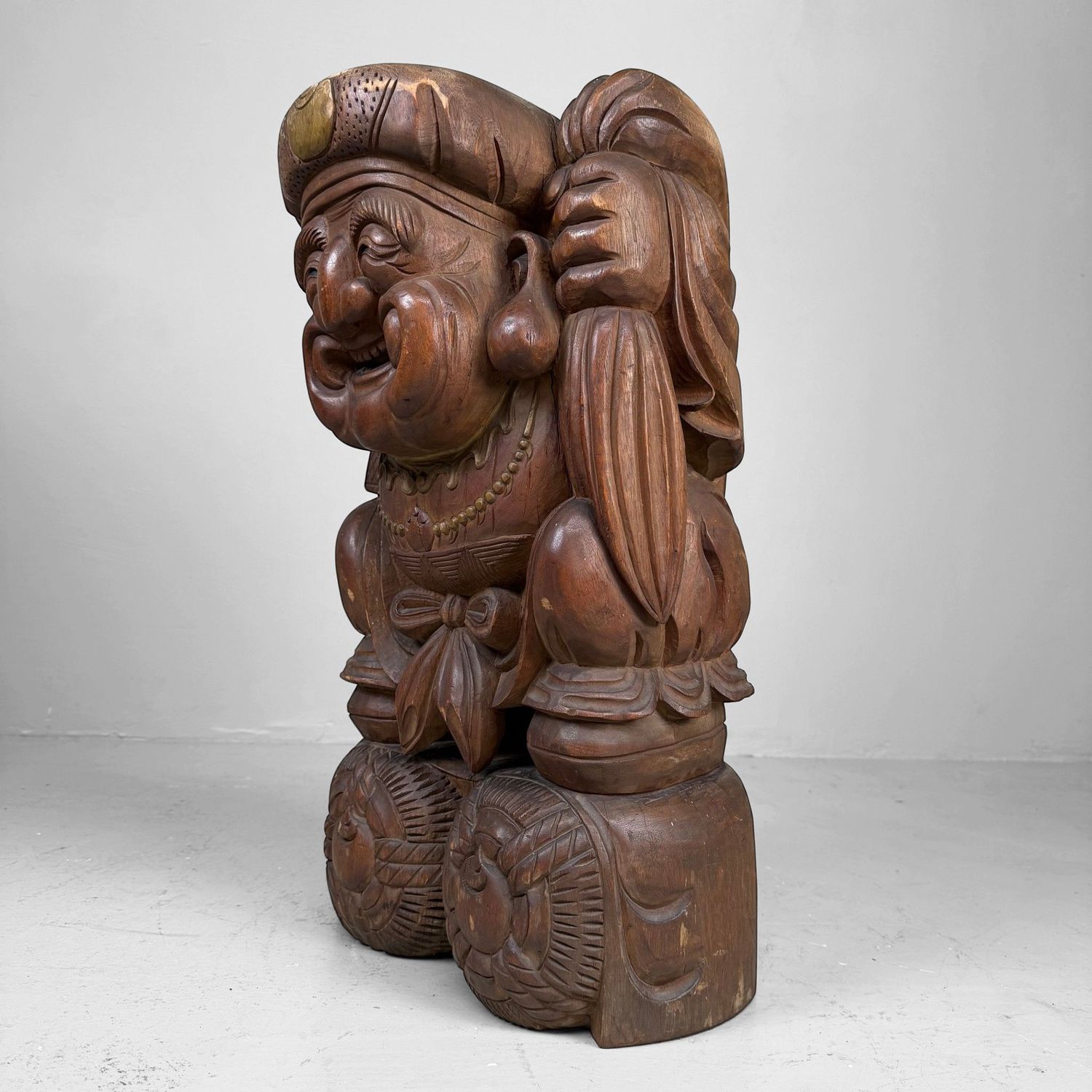 ​Groot Japans Houten Daikoku Beeld, 1930s