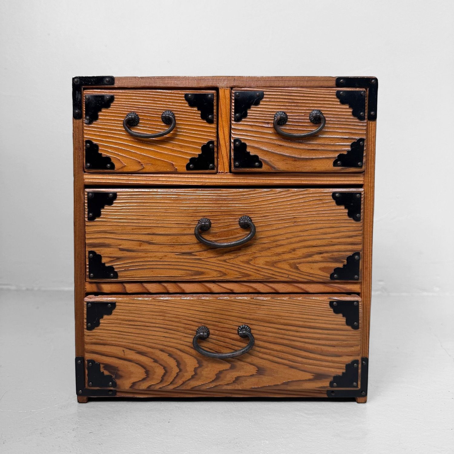 Vintage Japans Houten Juwelenkastje met Vier Lades, 1970s