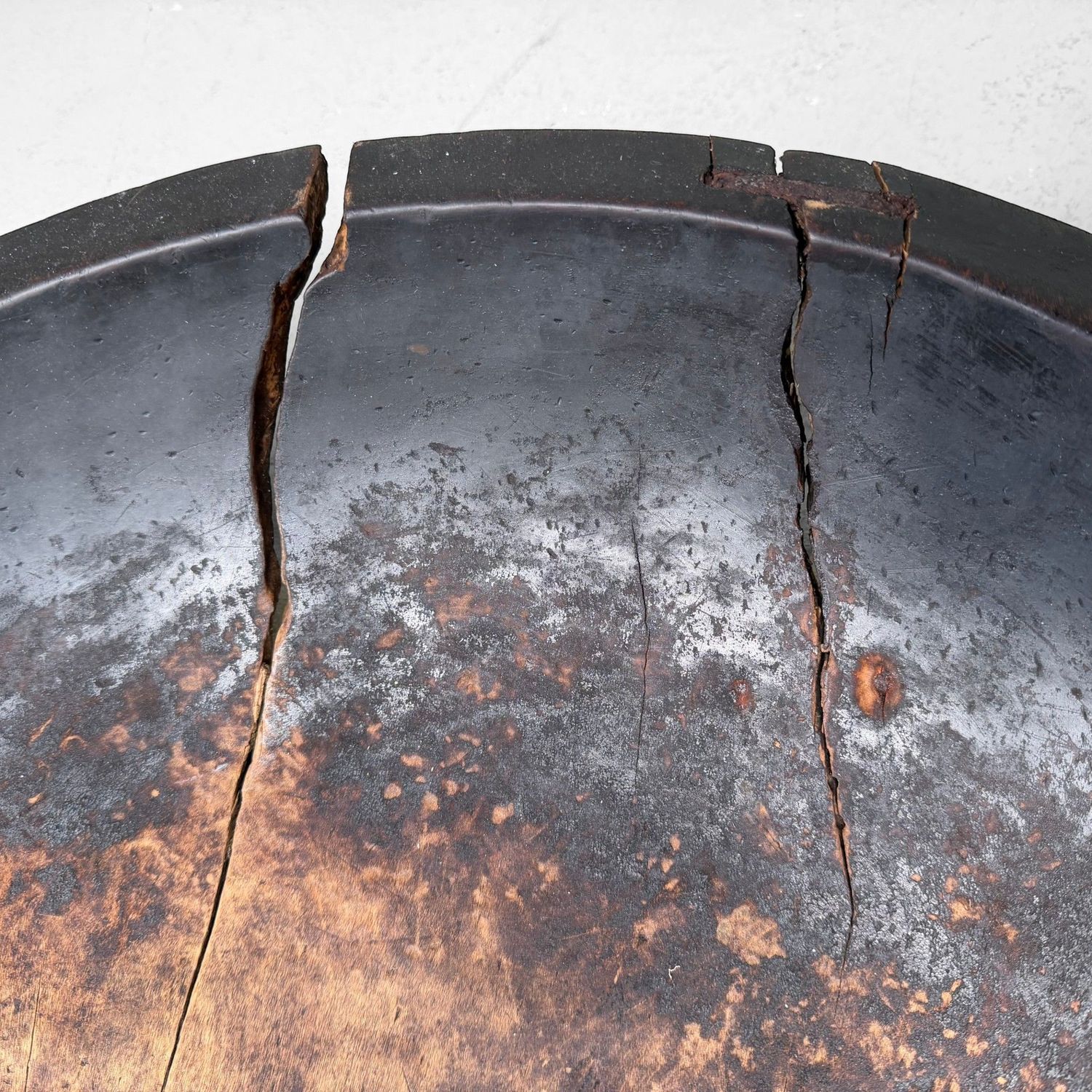 Antique Japanese Wooden Kibachi Bowl, 1900s