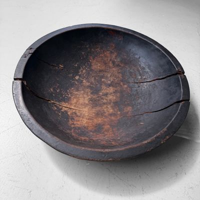 Antieke Japanse Houten Kibachi Kom, 1900s