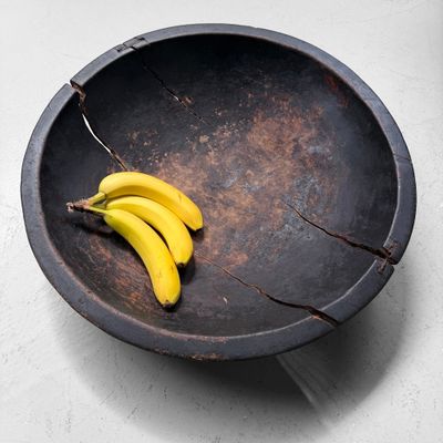 Antique Japanese Wooden Kibachi Bowl, 1900s