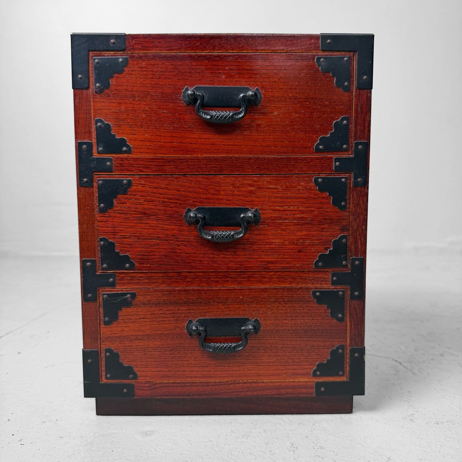 Vintage Japans Mini-Tansu Kastje met Drie Lades, 1980s