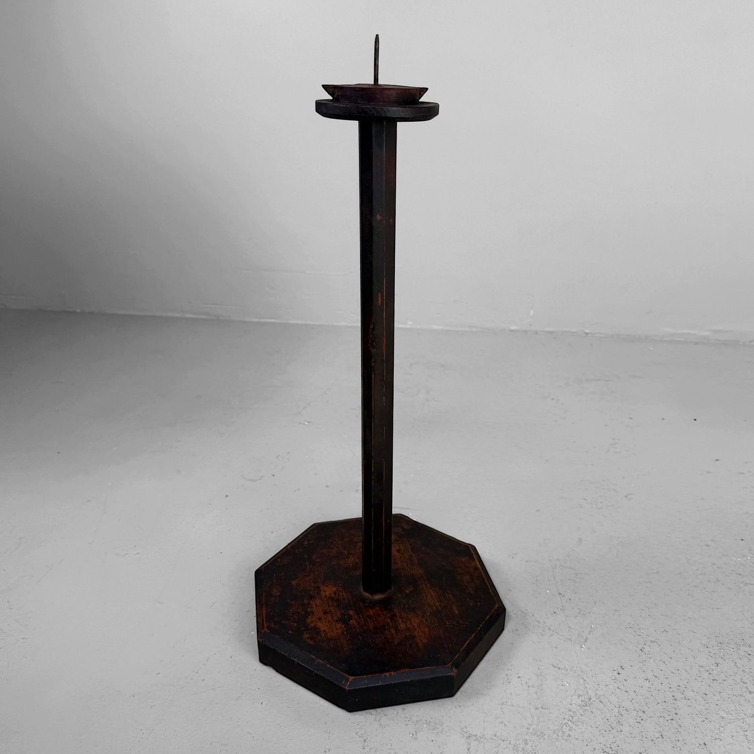 Antique Japanese Wooden Shokudai Candle Stand, c. 1870