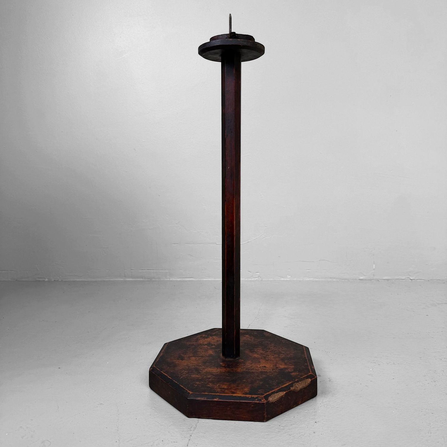 Antique Japanese Wooden Shokudai Candle Stand, c. 1870