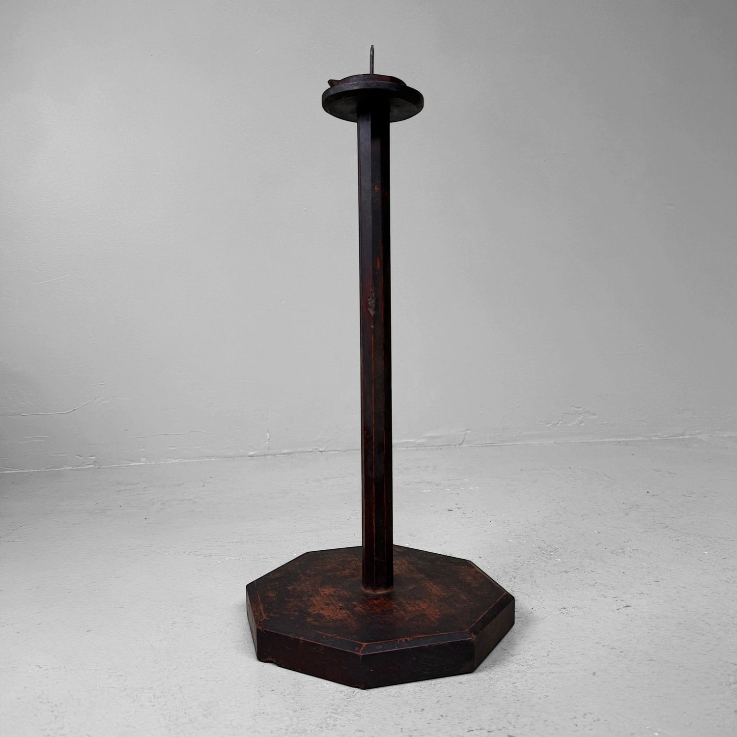 Antique Japanese Wooden Shokudai Candle Stand, c. 1870