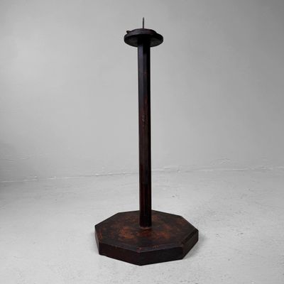 Antieke Japanse Houten Shokudai Kandelaar, ca. 1870