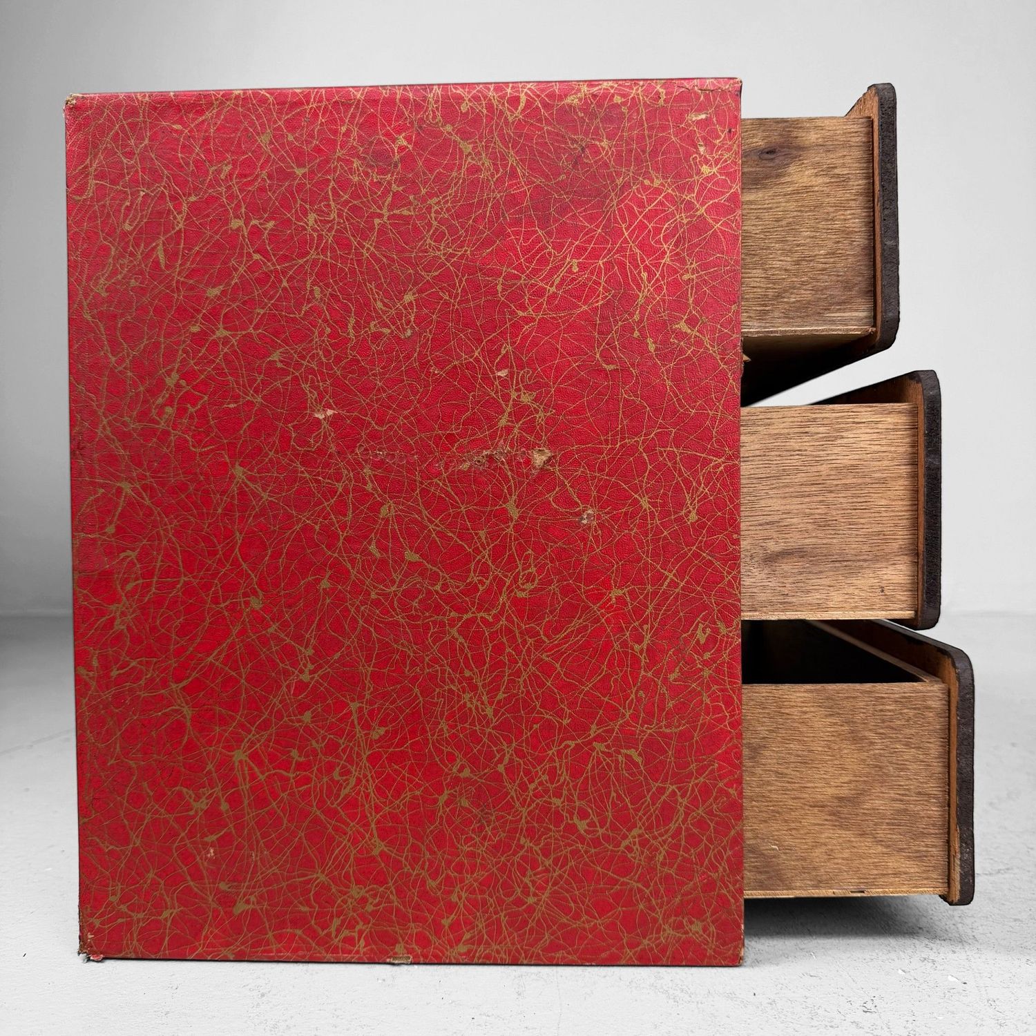 Vintage Japanese Drawer Cabinet with Floral Motif, 1970s