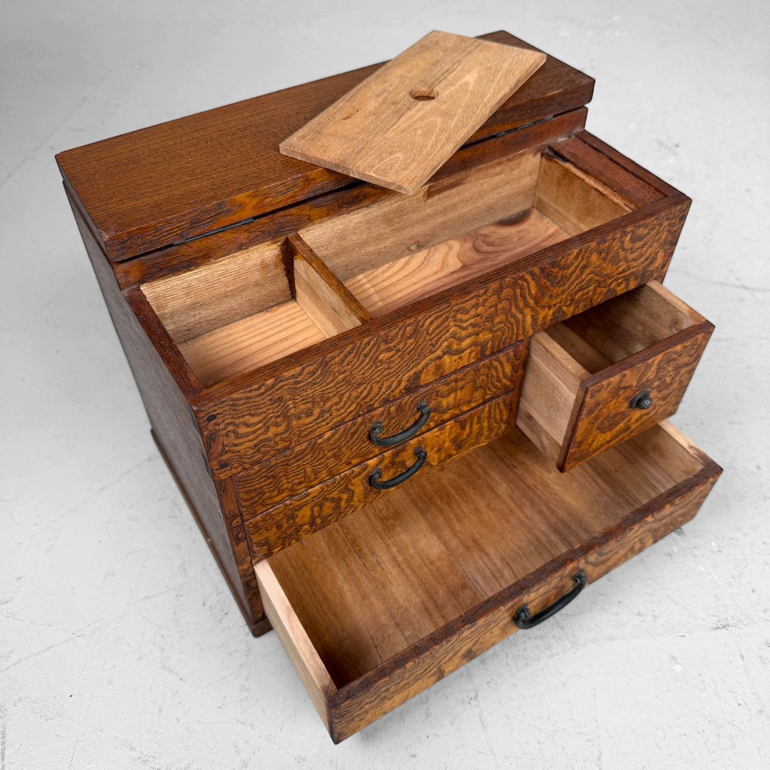 Antique Japanese Haribako Sewing Box, 1920s