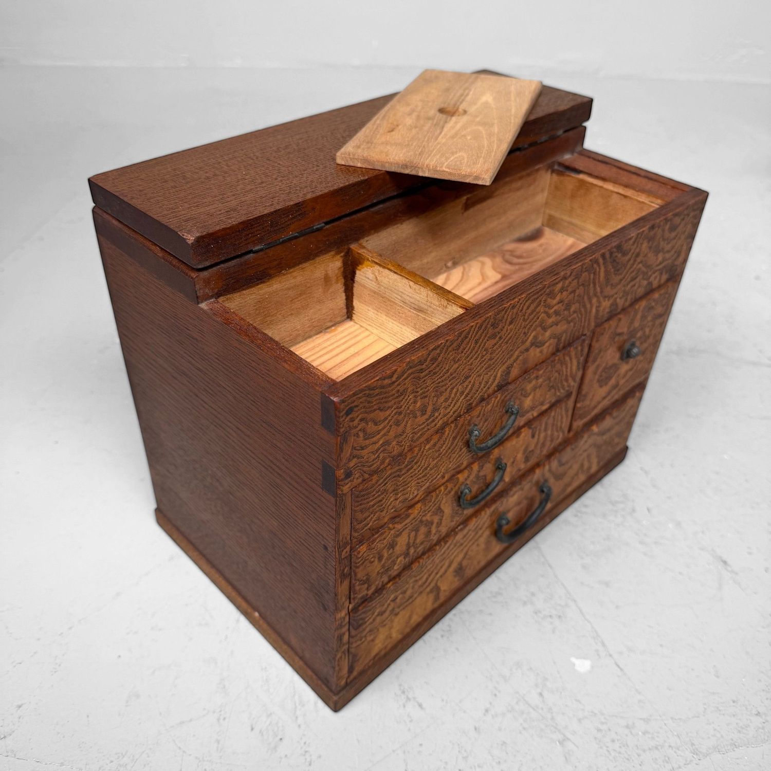 Antique Japanese Haribako Sewing Box, 1920s