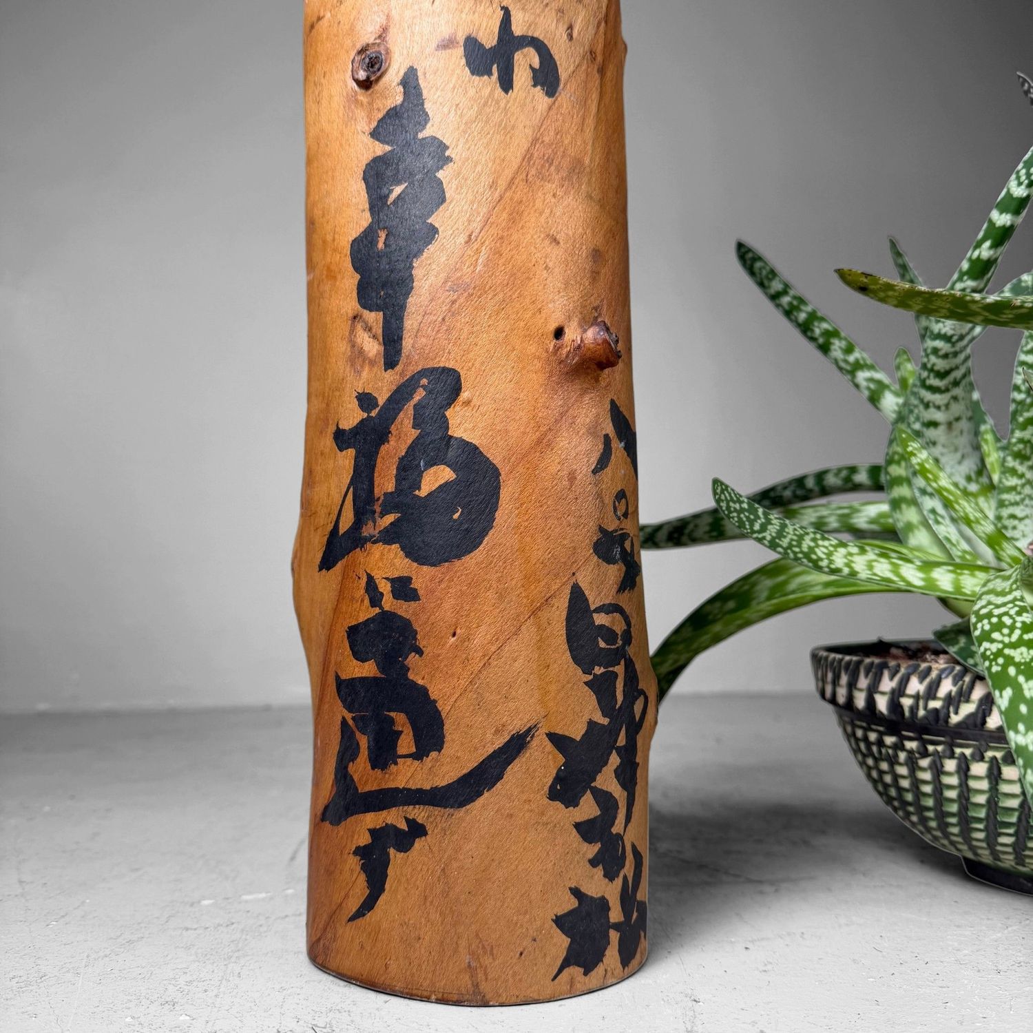 Japanse Koboku Hanaire Boomstam / Wabi-Sabi Ikebana Object, 1960s