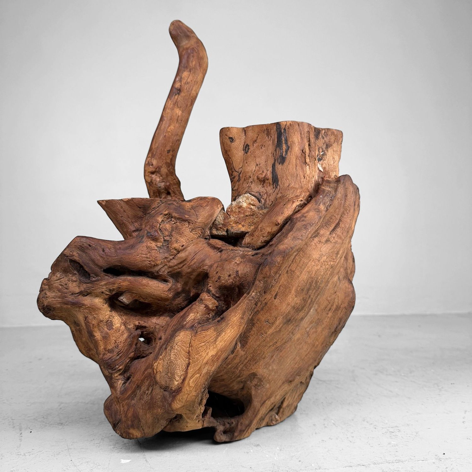 Japanese Koboku Root Wood Sculpture / Ikebana Object, 1960s