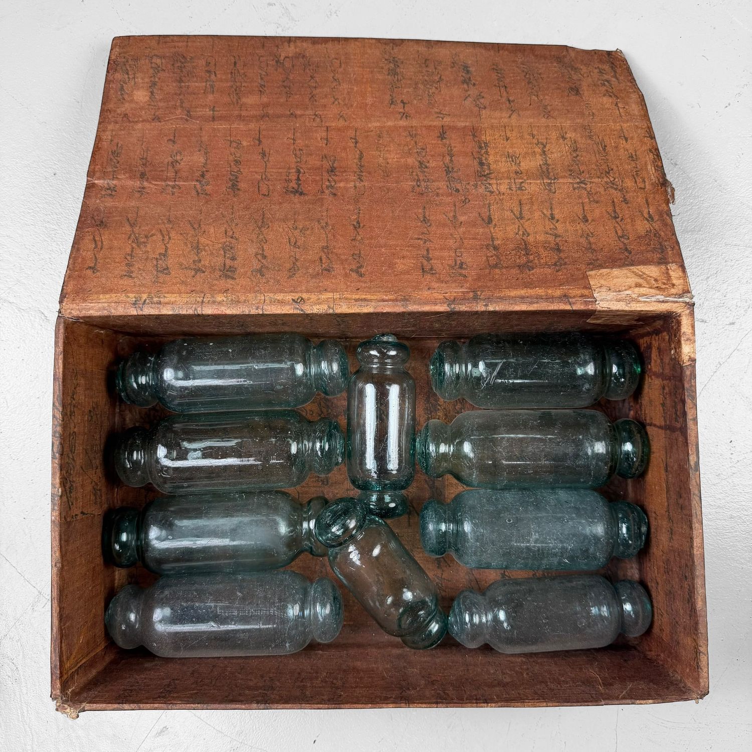 Set Antieke ​Japanse Garasu-Uki Glazen Visdrijvers, Hokkaido, 1930s