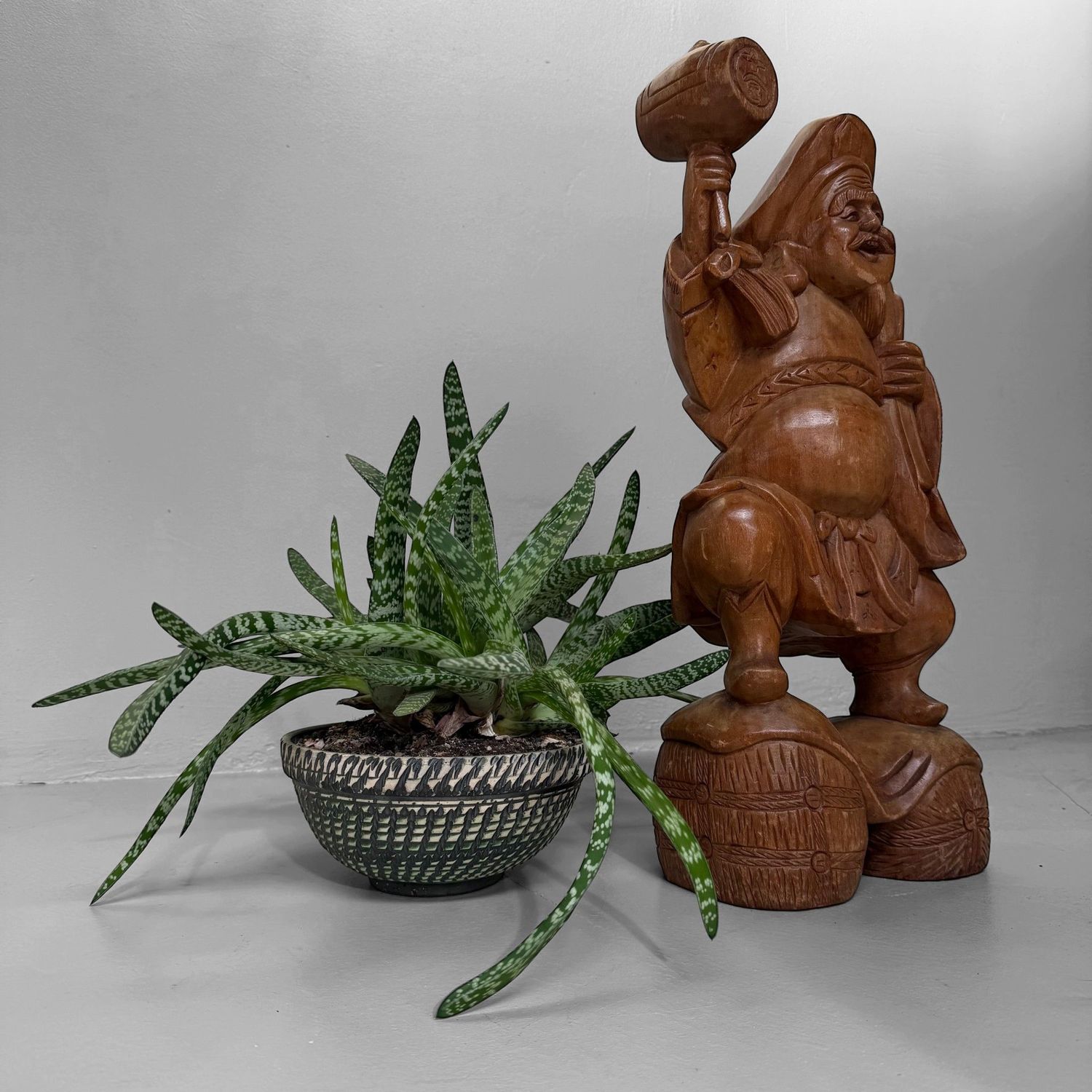 Japanese Wooden Daikokuten Figure, c. 1960