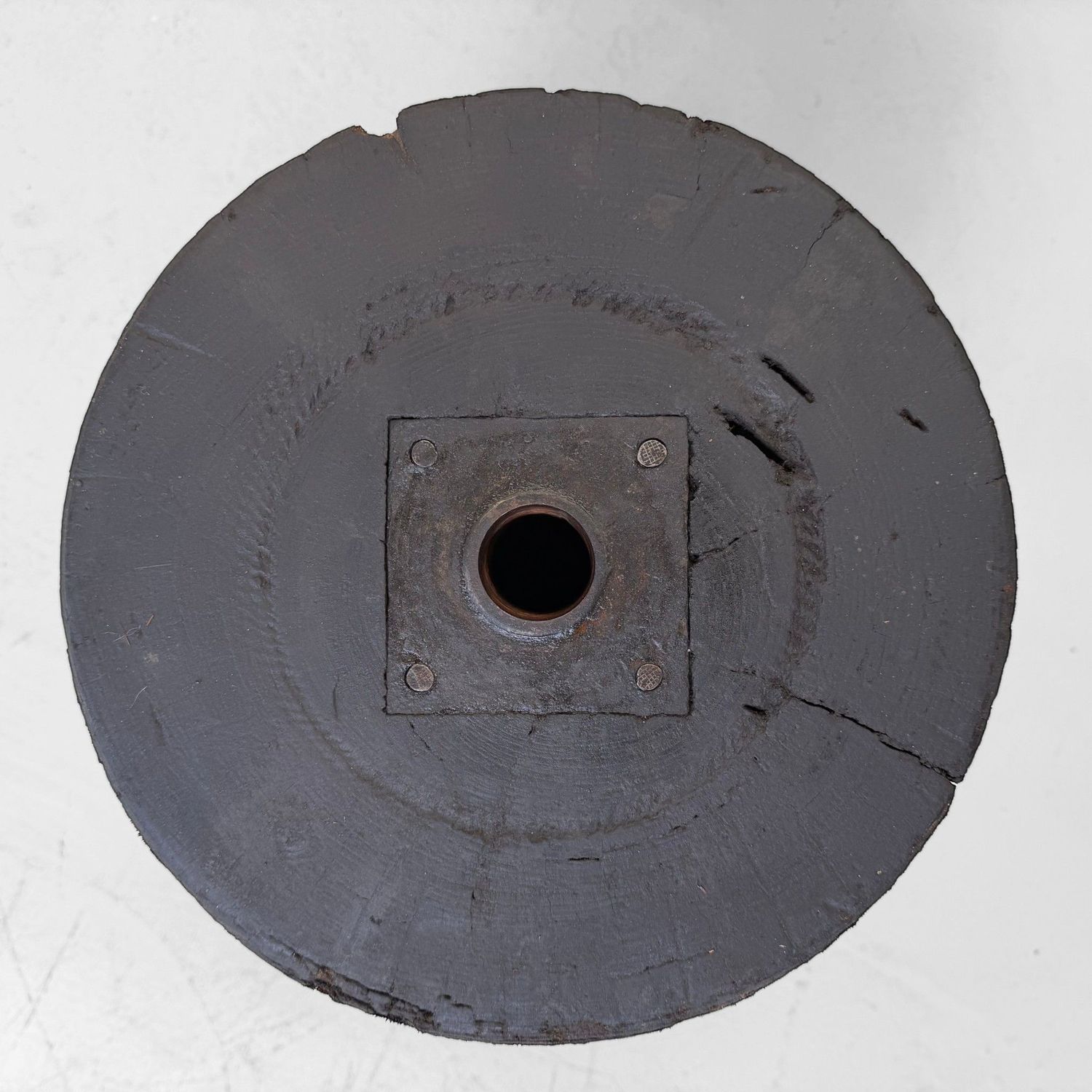 Japans Industrieel Katrolelement, Houten Interieurobject, 1930–1950