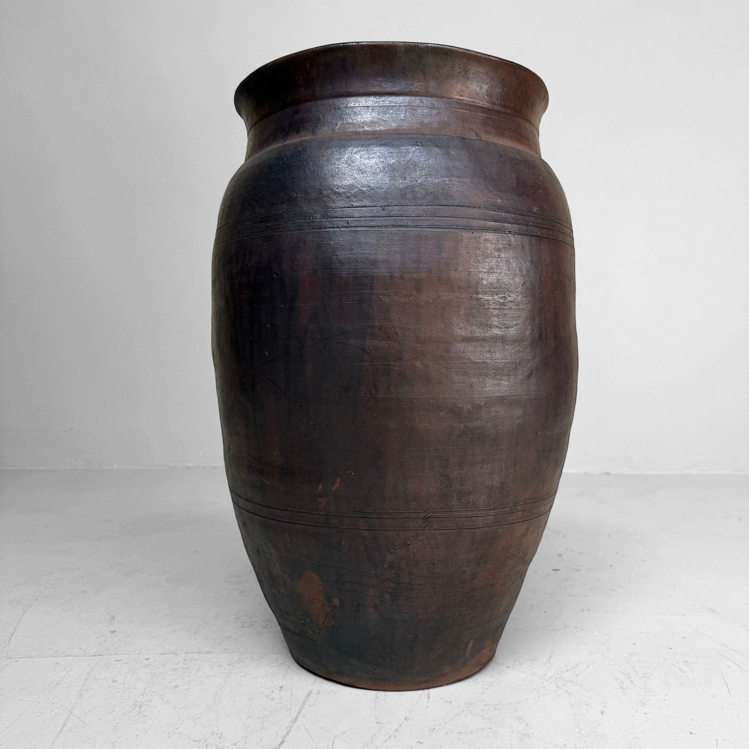 Grote Japanse Kame Kruik, Keramisch Interieurobject, ca. 1920–1940