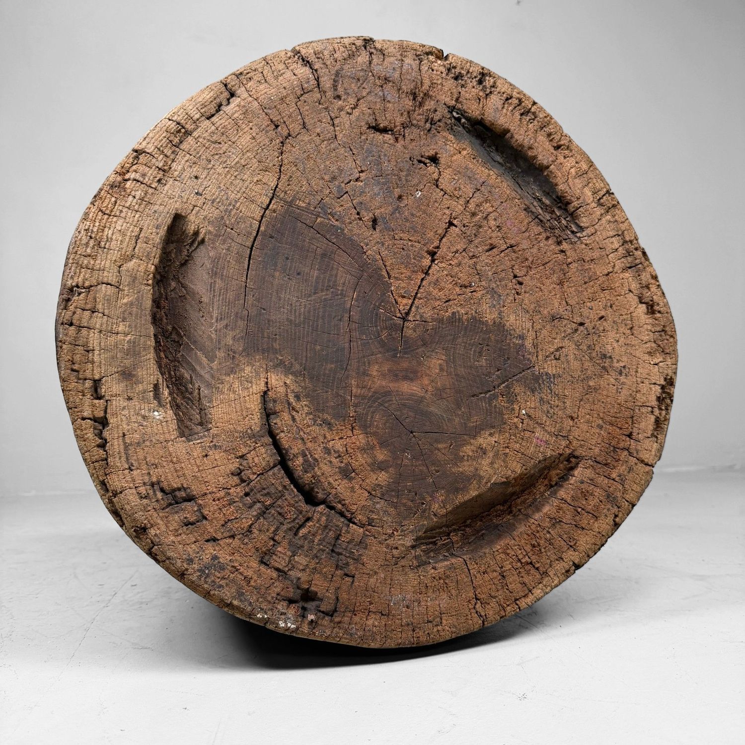 Japanse Houten Usu Rijstvijzel, Interieurobject, ca. 1920–1940.