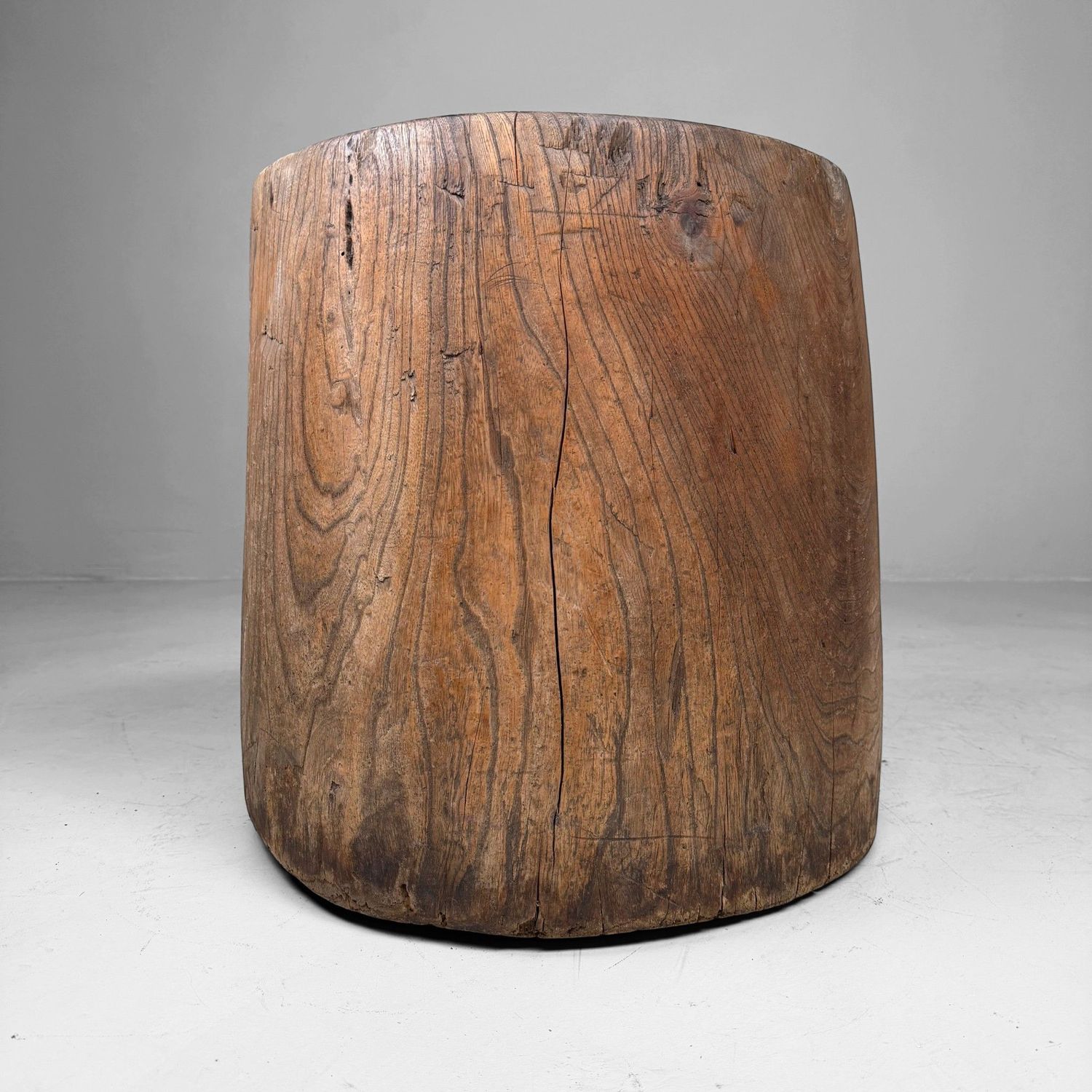 Japanse Houten Usu Rijstvijzel, Interieurobject, ca. 1920–1940.