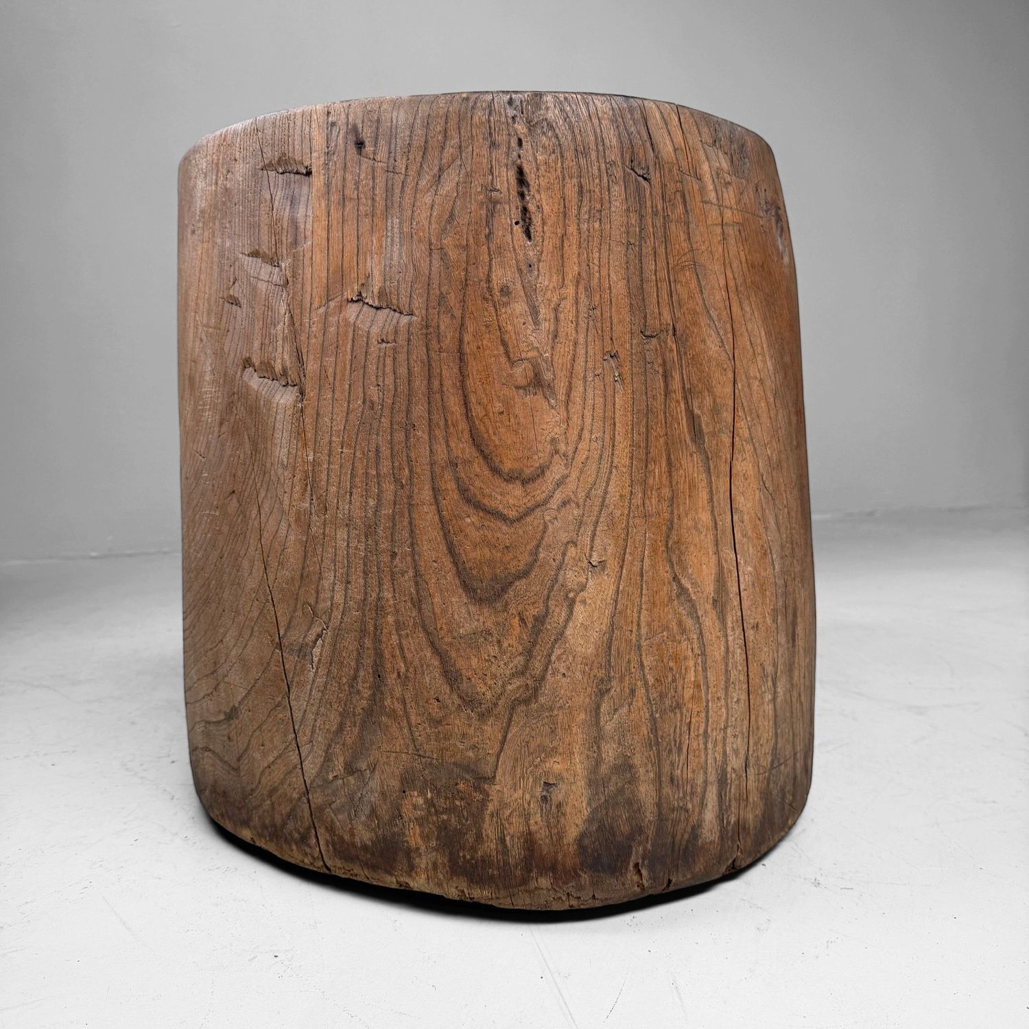 Japanse Houten Usu Rijstvijzel, Interieurobject, ca. 1920–1940.