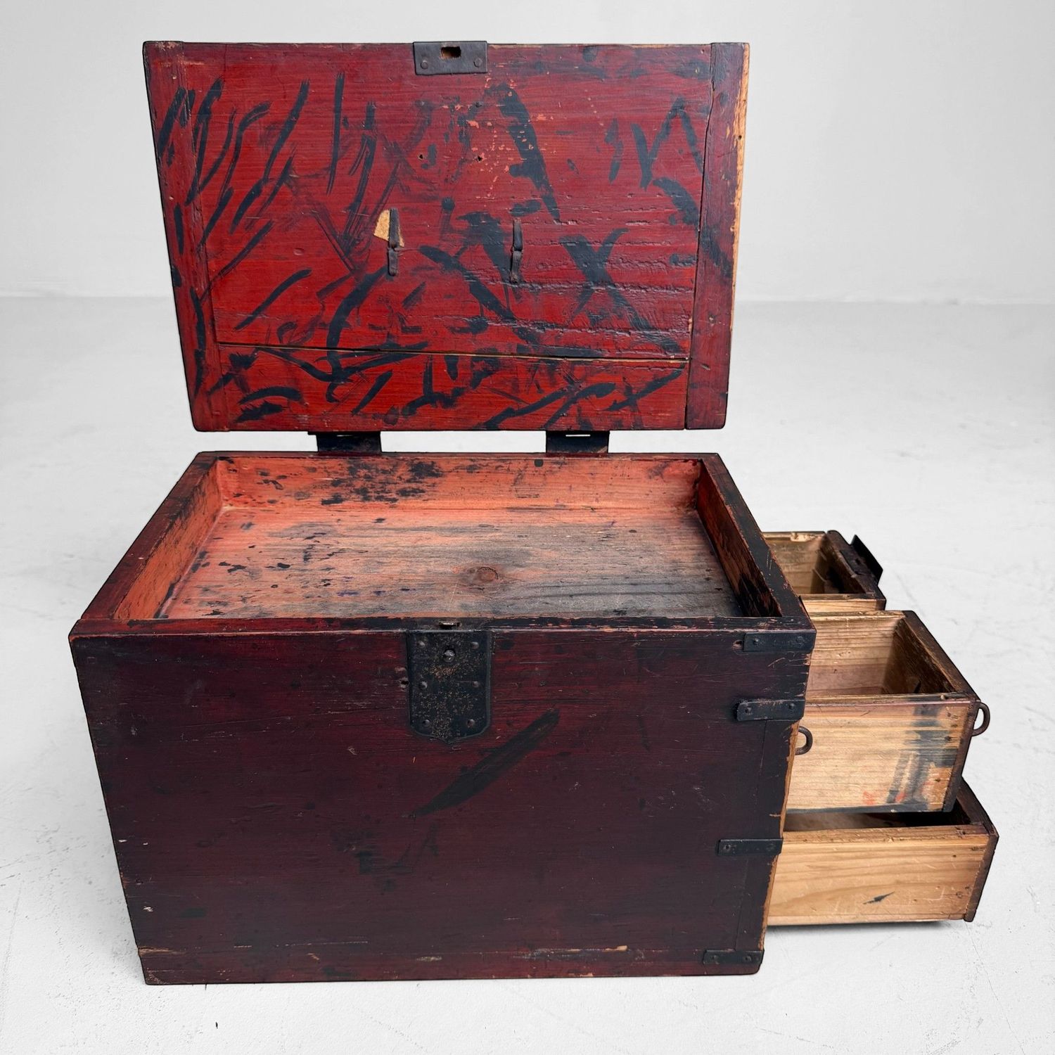 Rare Japanese Suzuribako Calligraphy Box, 1870–1890