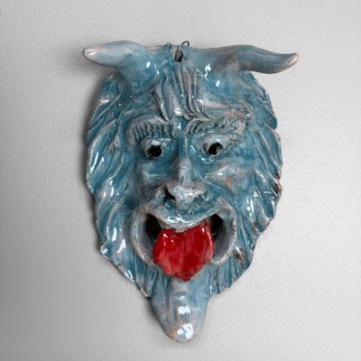 Apotropaic Ceramic Mask, Gennaro Condurso, Seminara, Italy