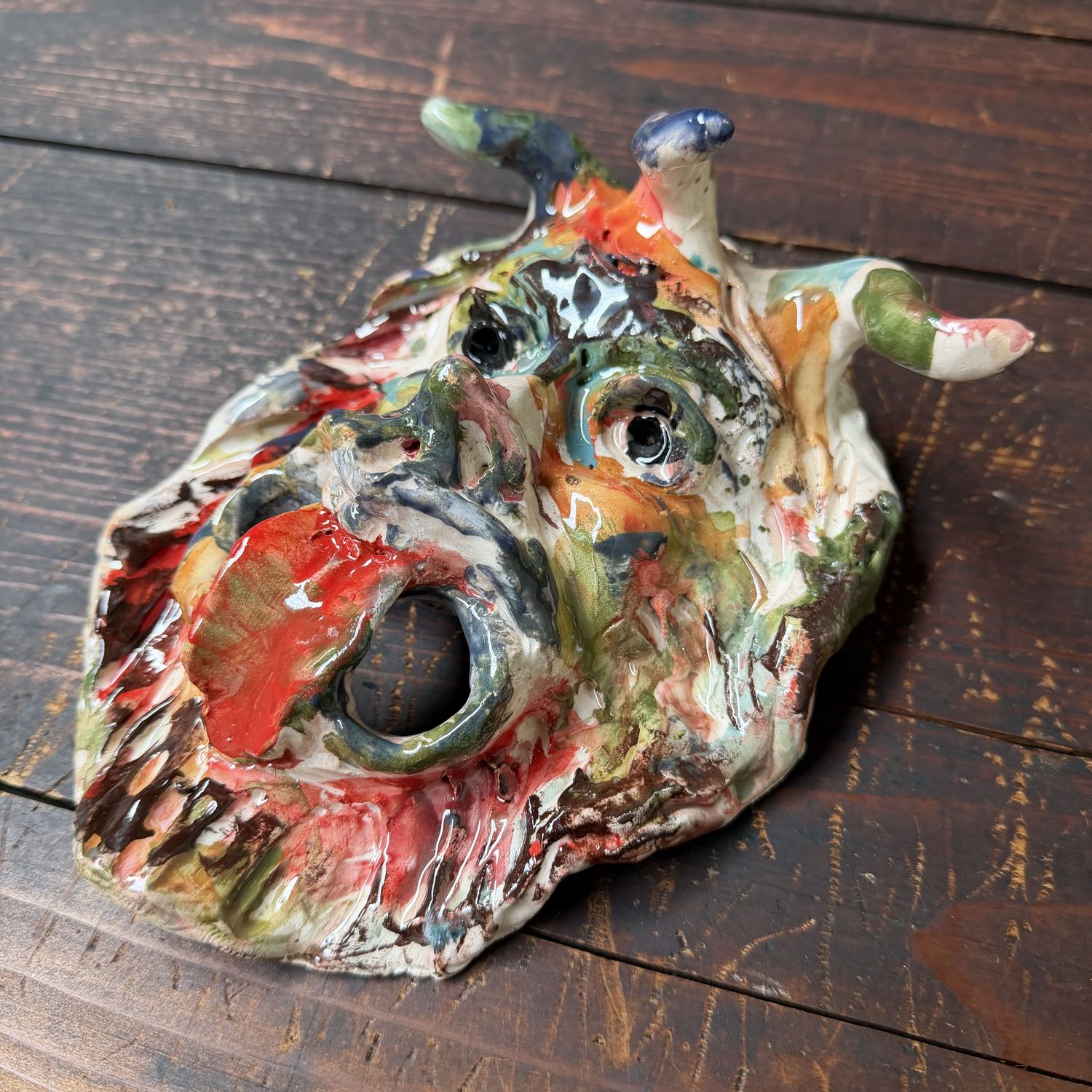 Apotropaic Ceramic Mask, Gennaro Condurso, Seminara, Italy