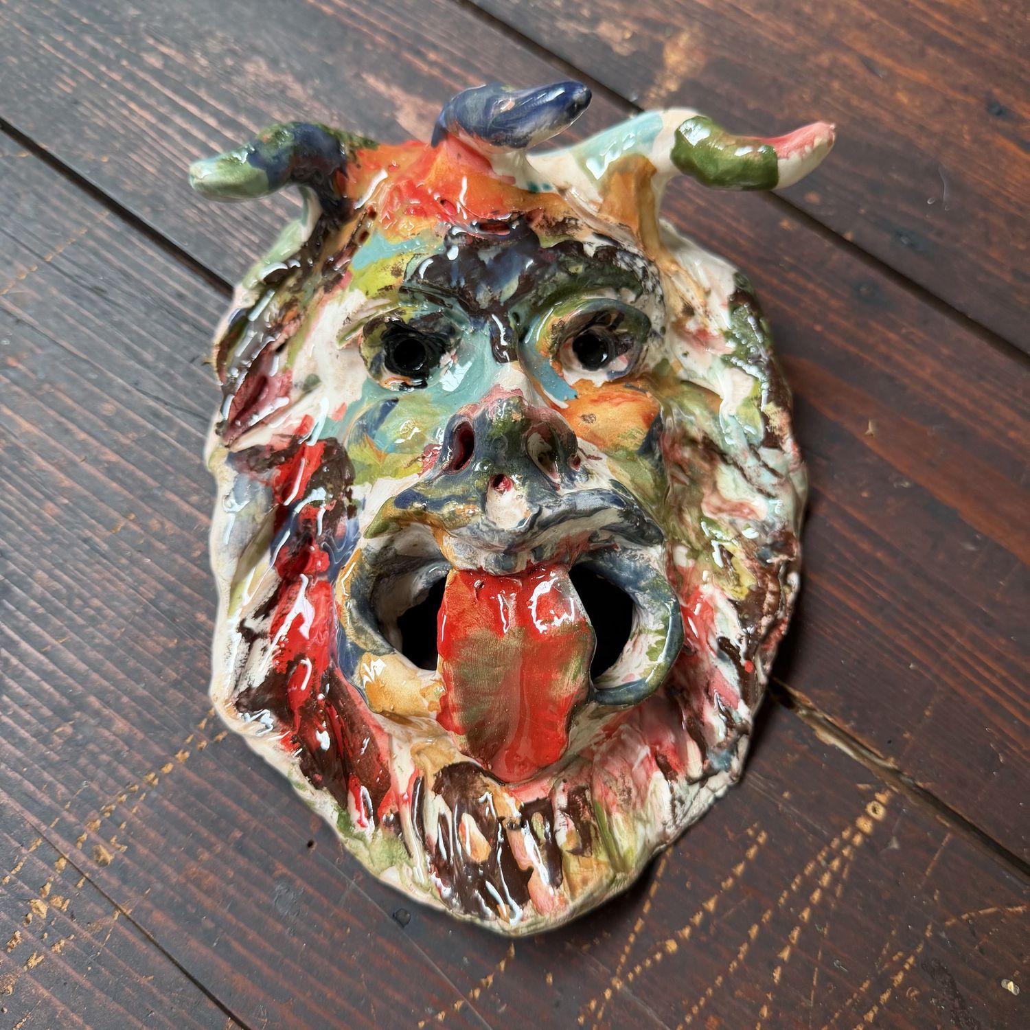 Apotropaic Ceramic Mask, Gennaro Condurso, Seminara, Italy