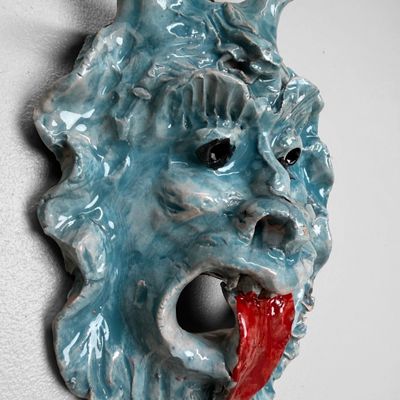 Unique Ceramic Apotropaic Mask, Gennaro Condurso, Italy
