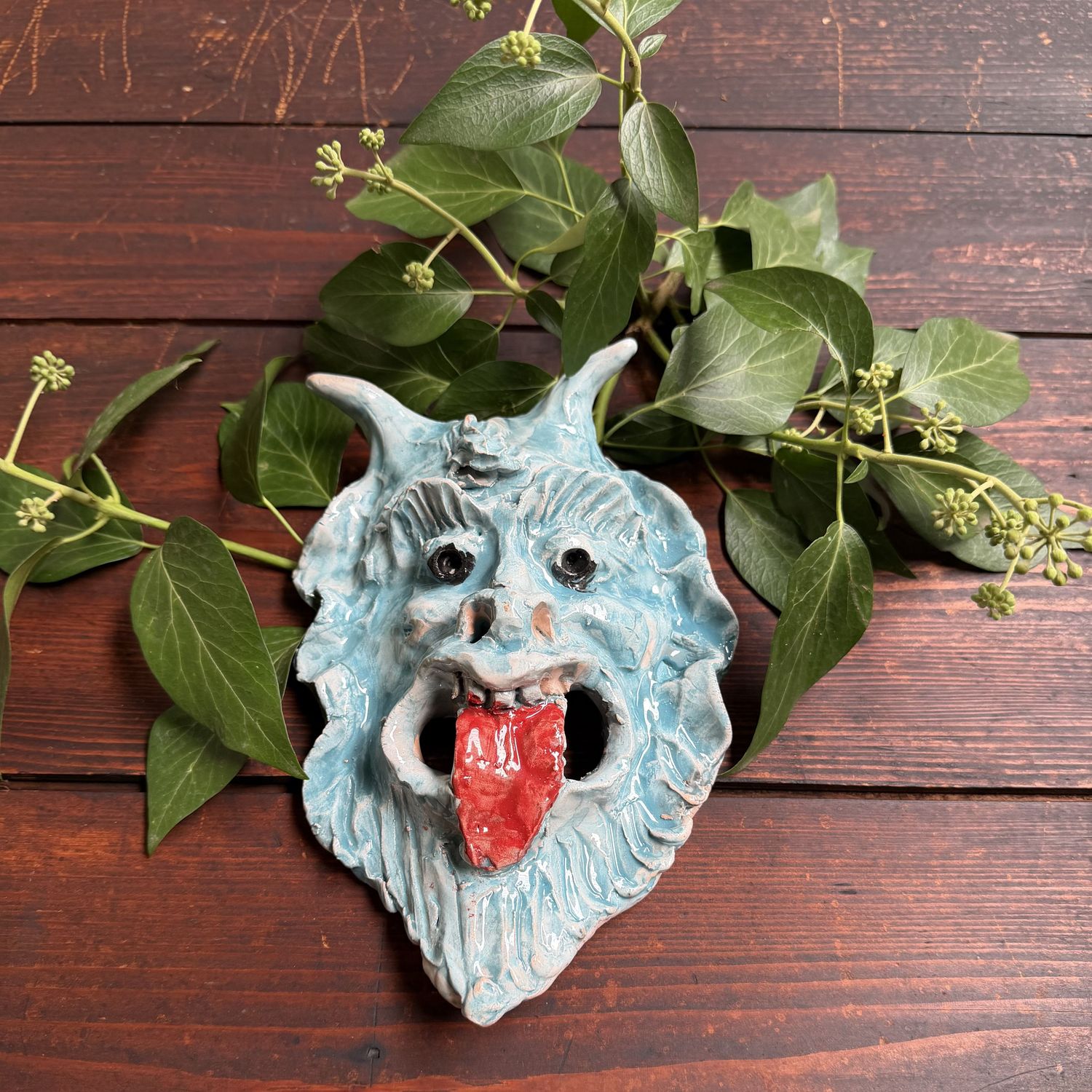 Uniek Keramieken Apotropaïsch Masker, Gennaro Condurso, Italië