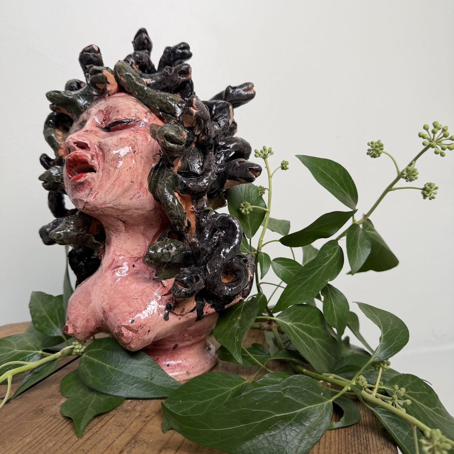 Unieke Keramieken Medusa Buste, Gennaro Condurso, Italy