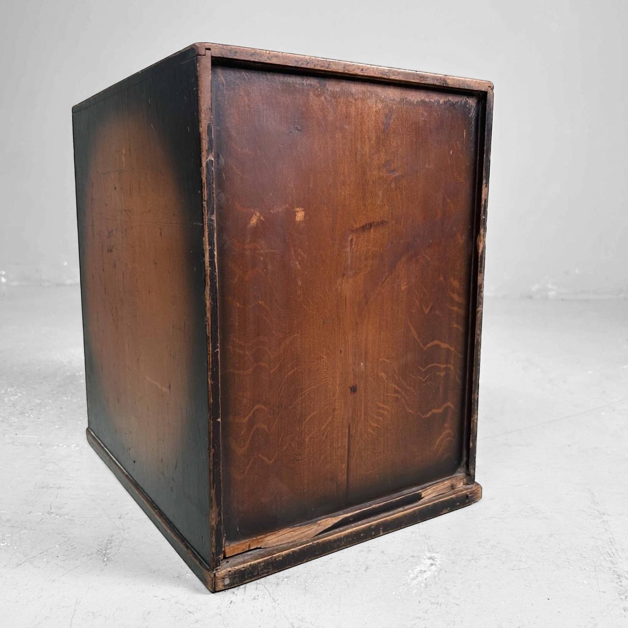 Vintage Japans Ladenkastje, Burl Wood, 1950s