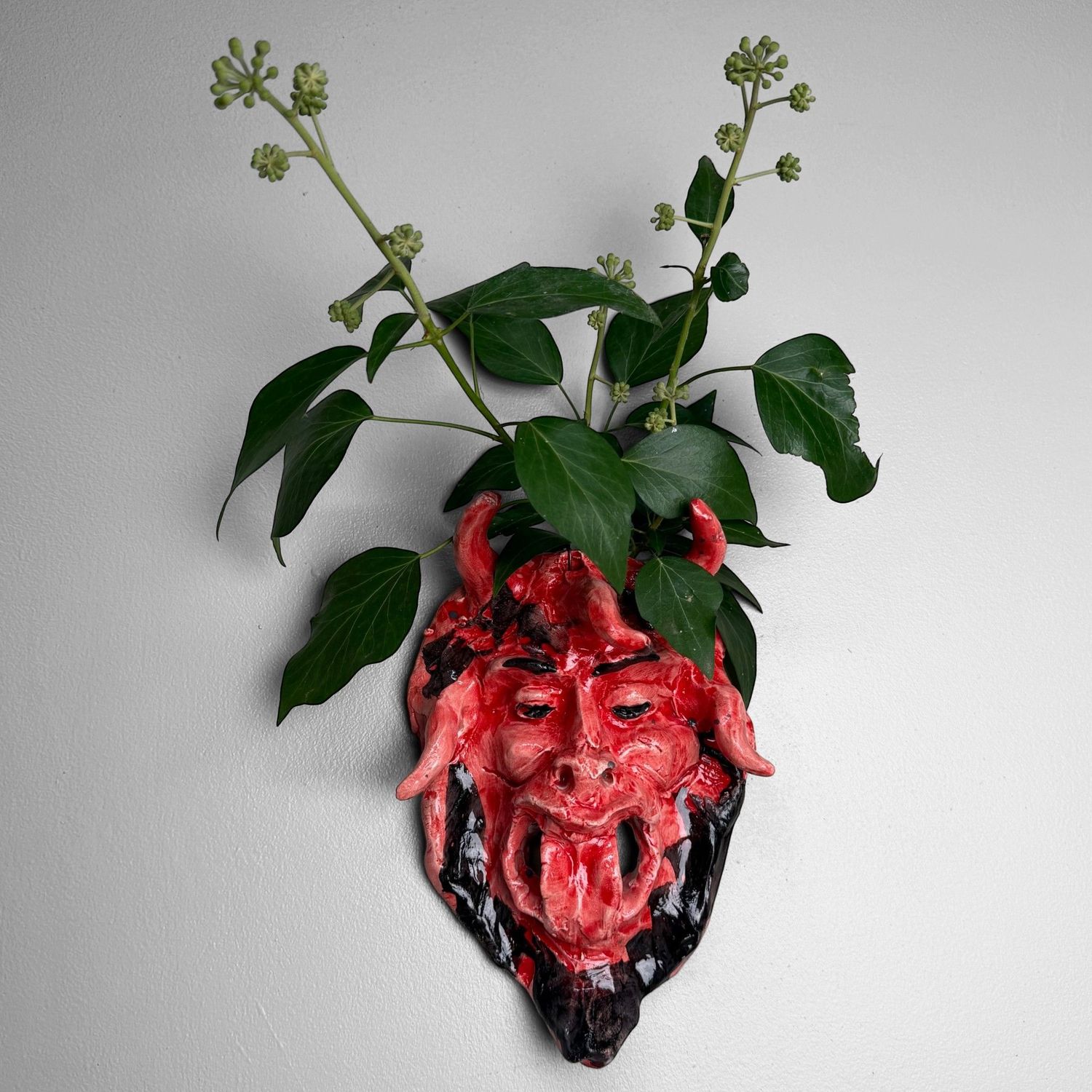 Rood Keramieken Apotropaïsch Masker, Gennaro Condurso, Italië