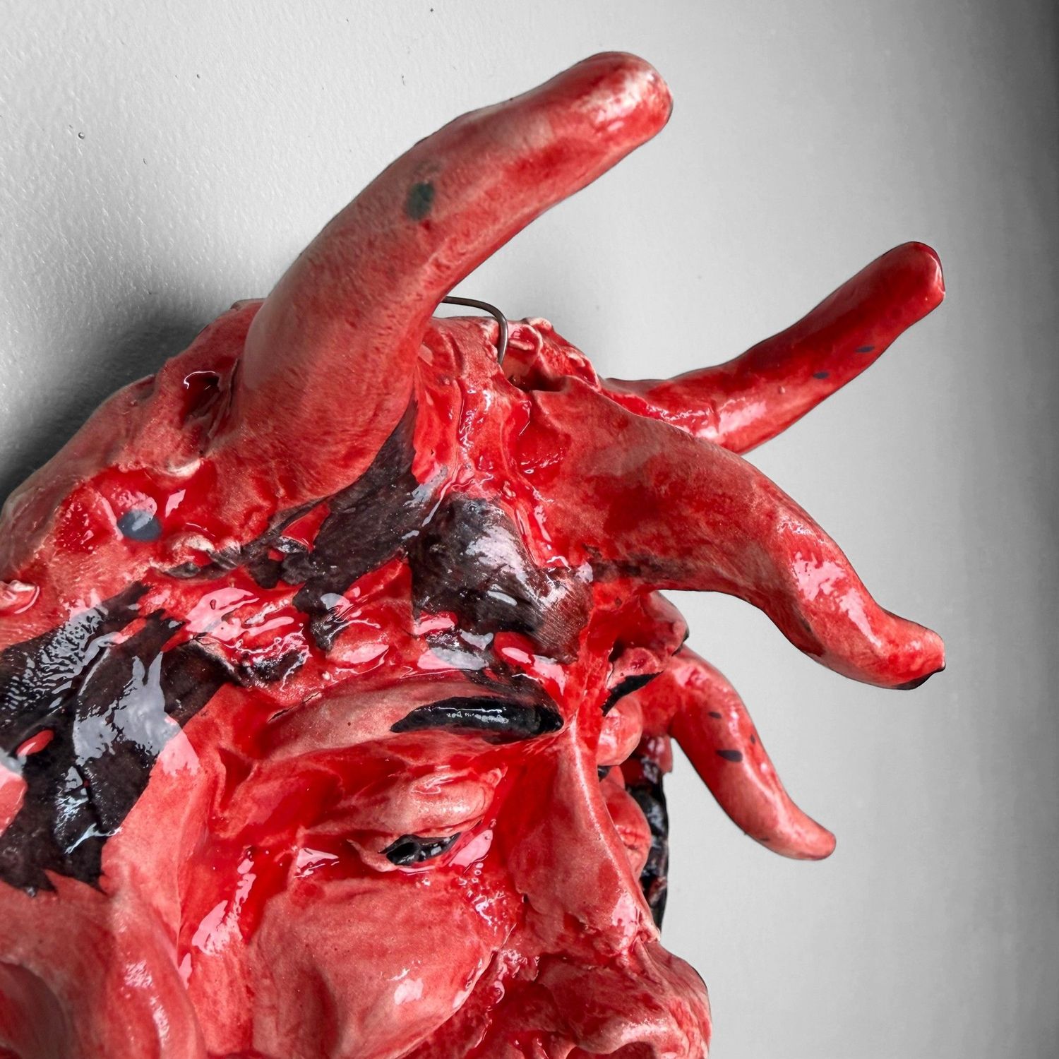 Rood Keramieken Apotropaïsch Masker, Gennaro Condurso, Italië