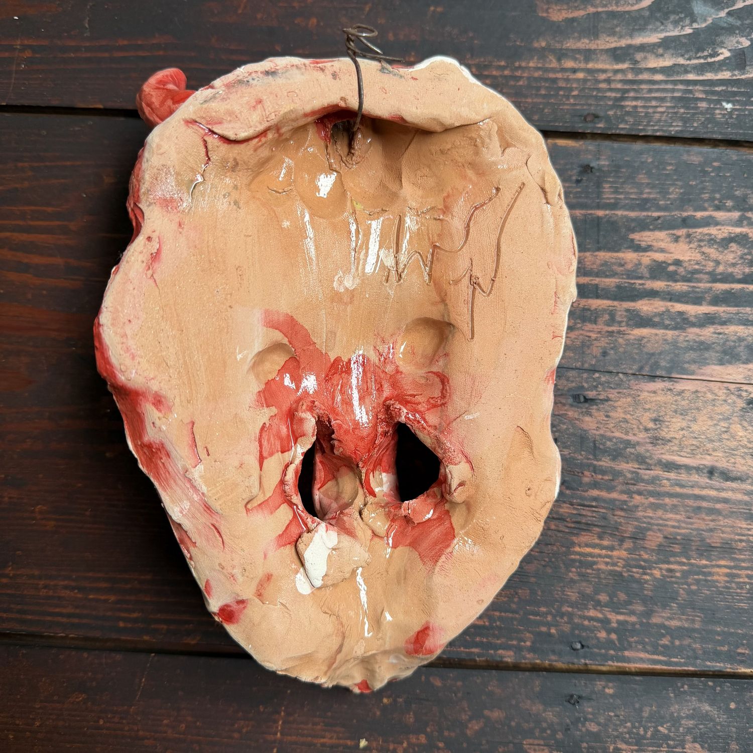 Rood Keramieken Apotropaïsch Masker, Gennaro Condurso, Italië