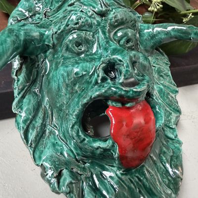 Unique Ceramic Apotropaic Mask, Gennaro Condurso, Italy