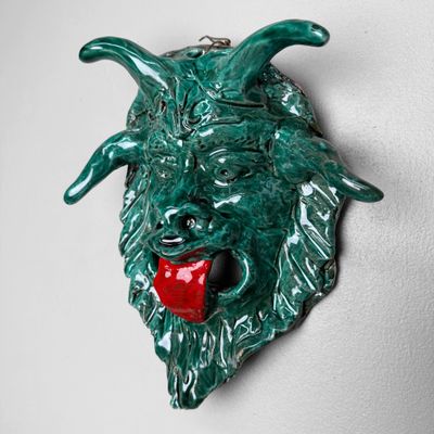 Unique Ceramic Apotropaic Mask, Gennaro Condurso, Italy Unique Ceramic Apotropaic Mask, Gennaro Condurso, Italy