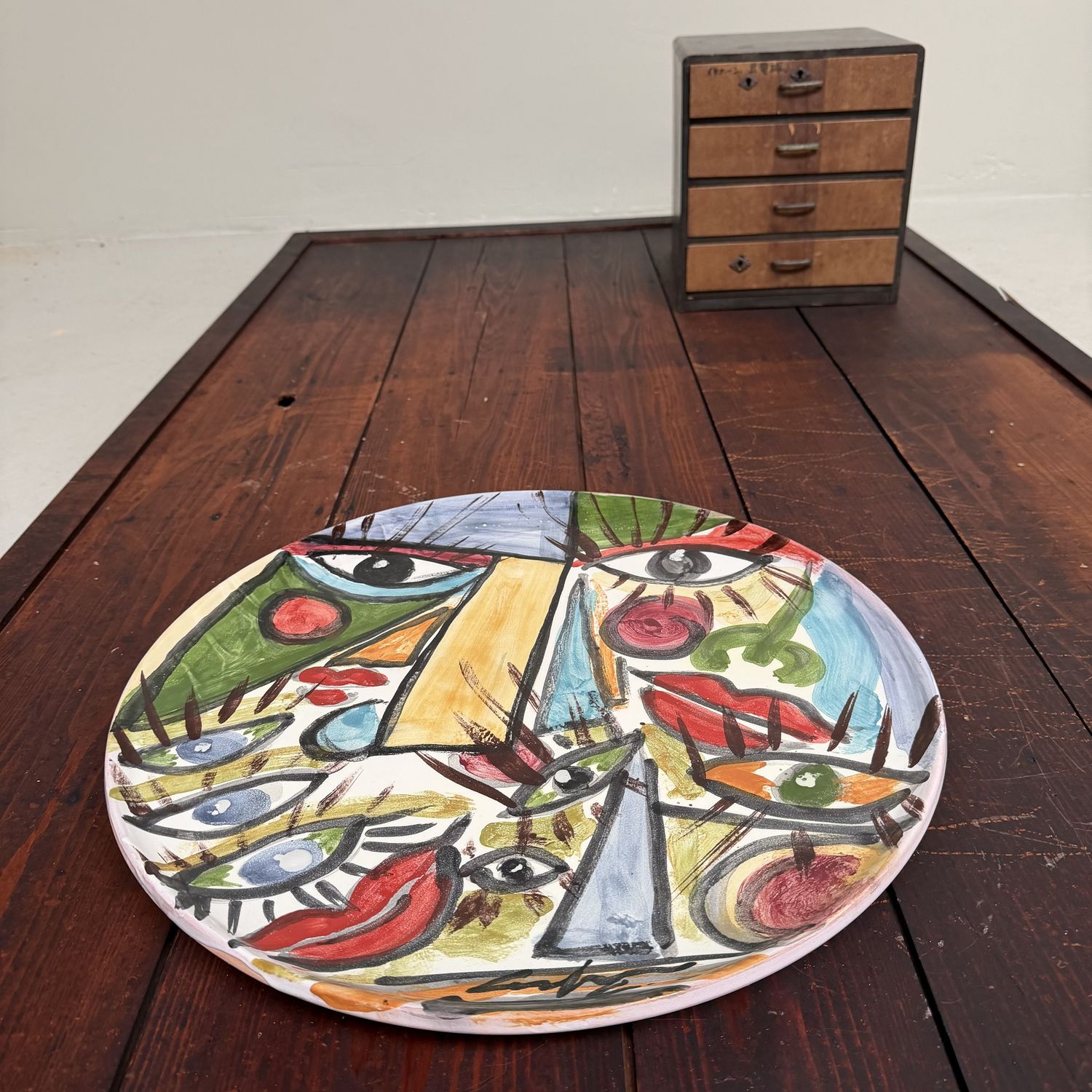 Unique Ceramic Wall Plate, Gennaro Condurso, Seminara, Italy