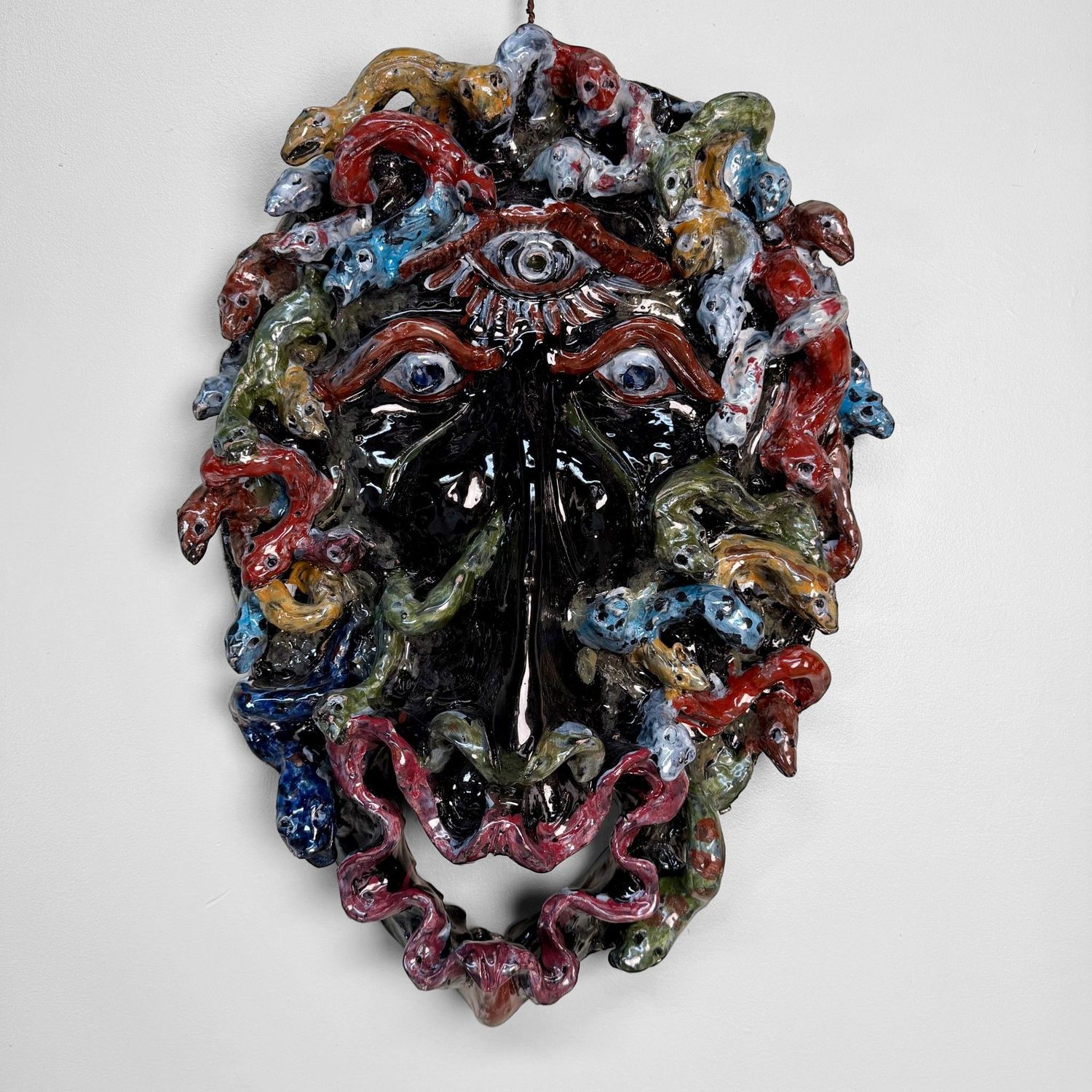 Monumental Apotropaic Mask, Cyclops Medusa, Gennaro Condurso, Italy
